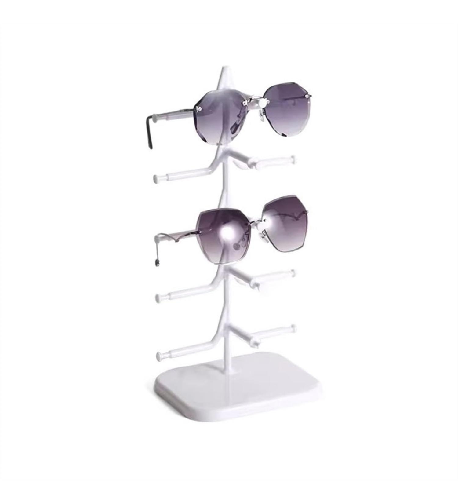 Multi-Layer Glasses Stand - Optical Glasses Holder & Display Rack for Sunglasses - White Counter Ornament - Buy Online on GoSupps.com