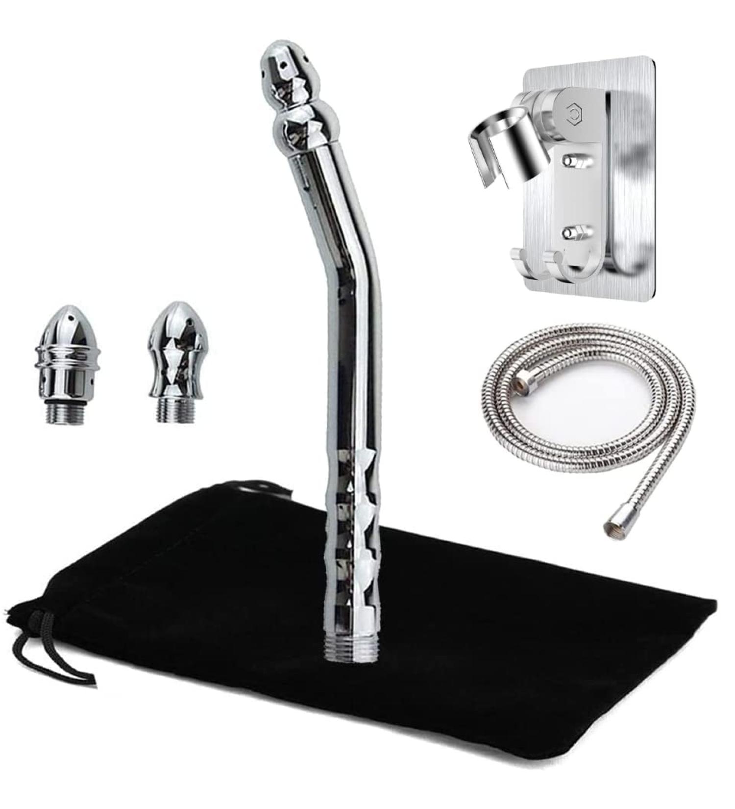 Premium Shower Enema Kit - Enema Nozzle & 59" Hose - Ideal Shower Douche Attachment for Men & Women - Buy Online on GoSupps.com