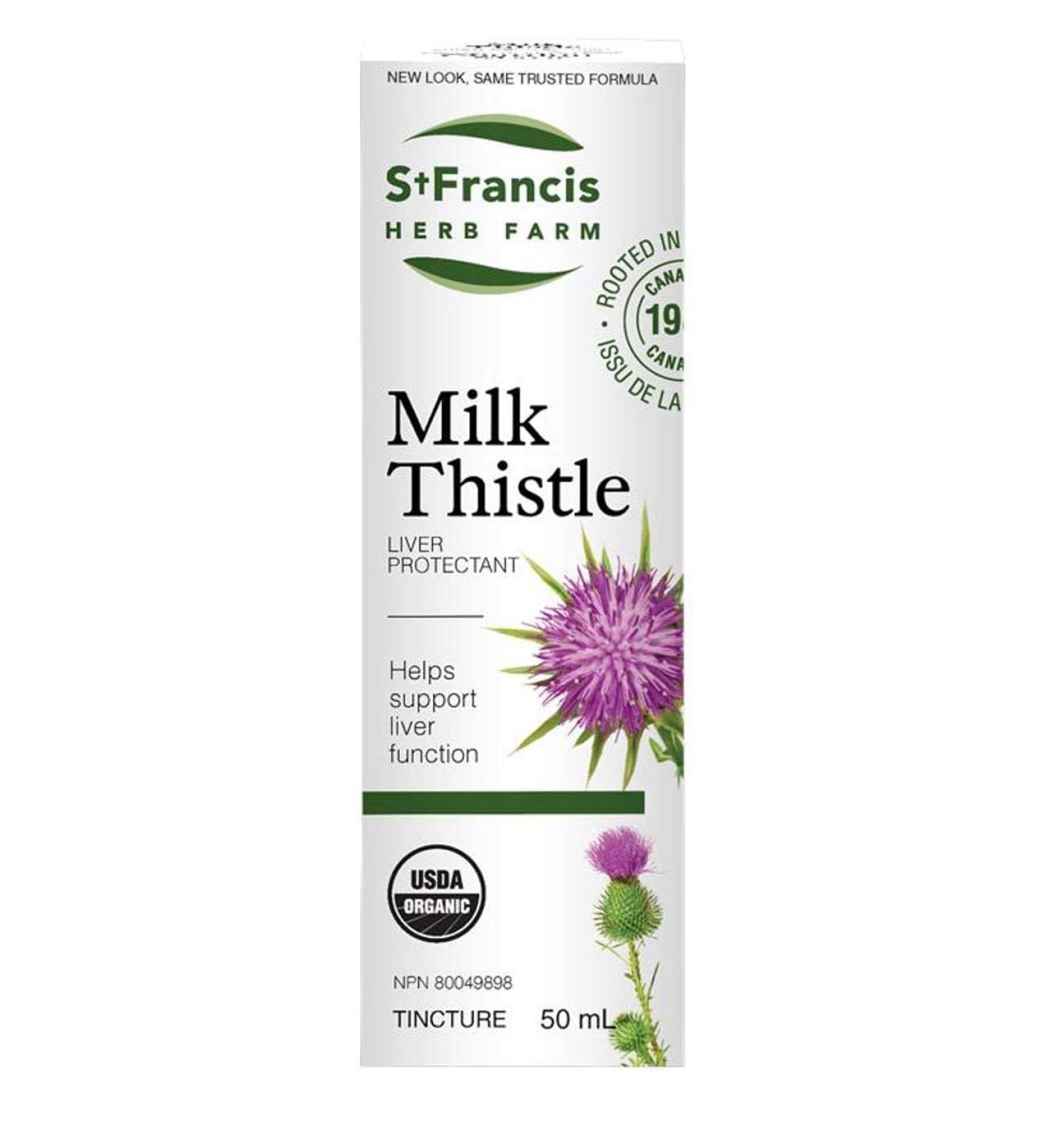 St. Francis Herb Farm Milk Thistle Tincture | Liver Supplement | Helps Support Liver Function | Liver Detox | Herbal Supplement | 50 mL - Buy Online on GoSupps.com