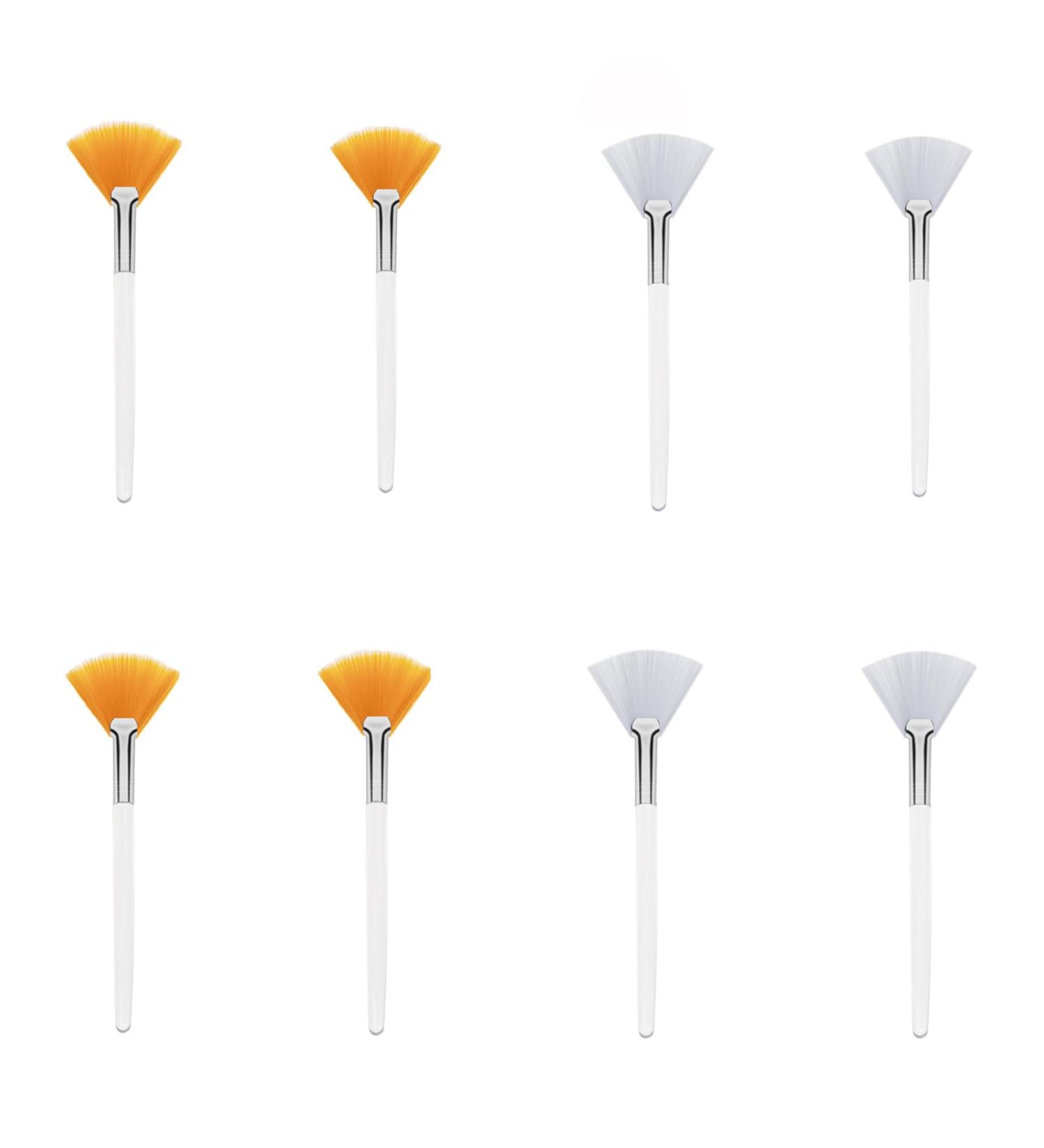 8 Pieces Soft Face Brush for Applying Face Mask Makeup (White Orange) - Buy Online on GoSupps.com