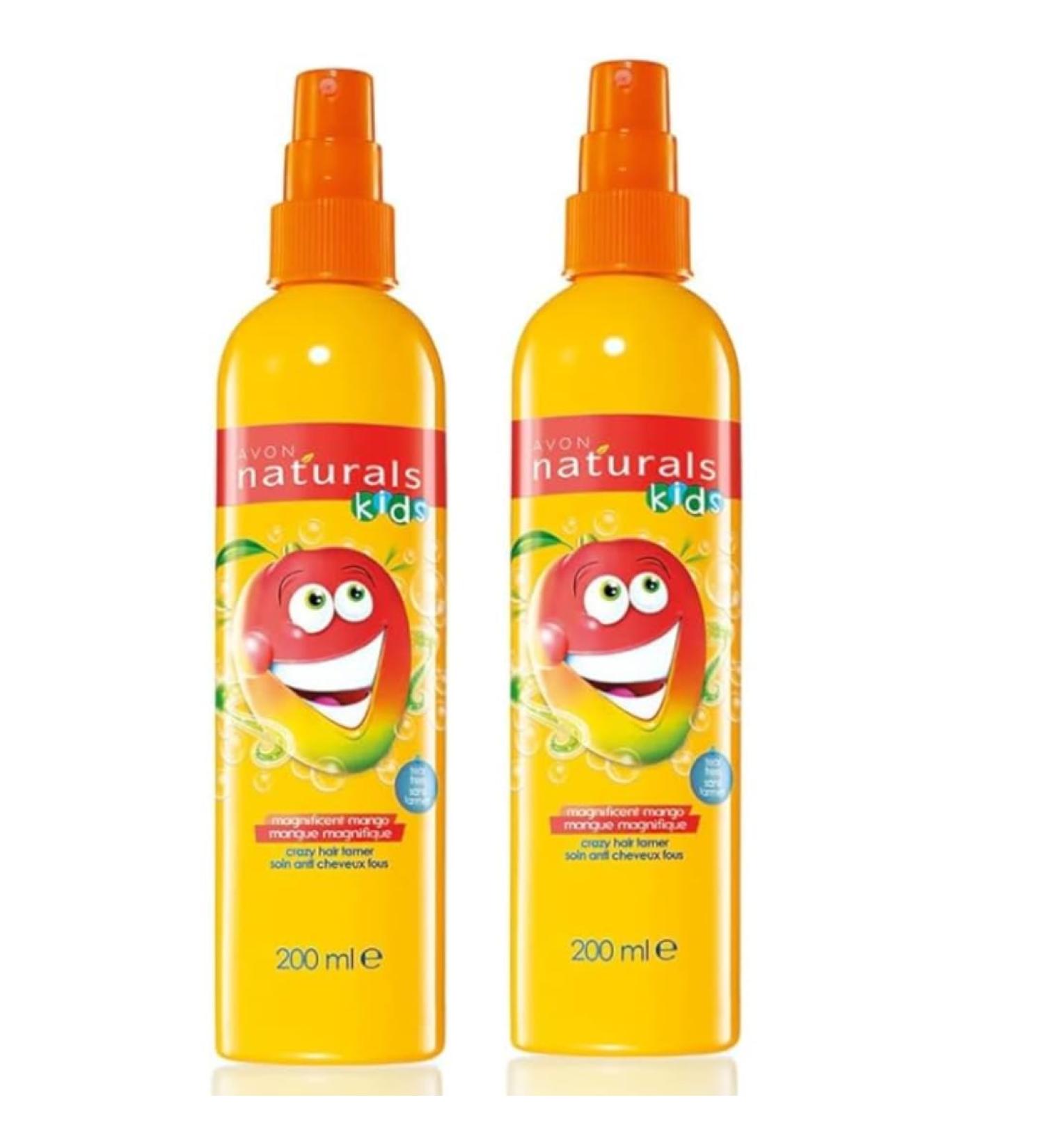 2 x Avon Naturals Magnificent Mango Crazy Hair Tamer/Detangler - 200ml each | Unleash Vibrant Tangle-Free Hair with the Power of Mango - Buy Online on GoSupps.com
