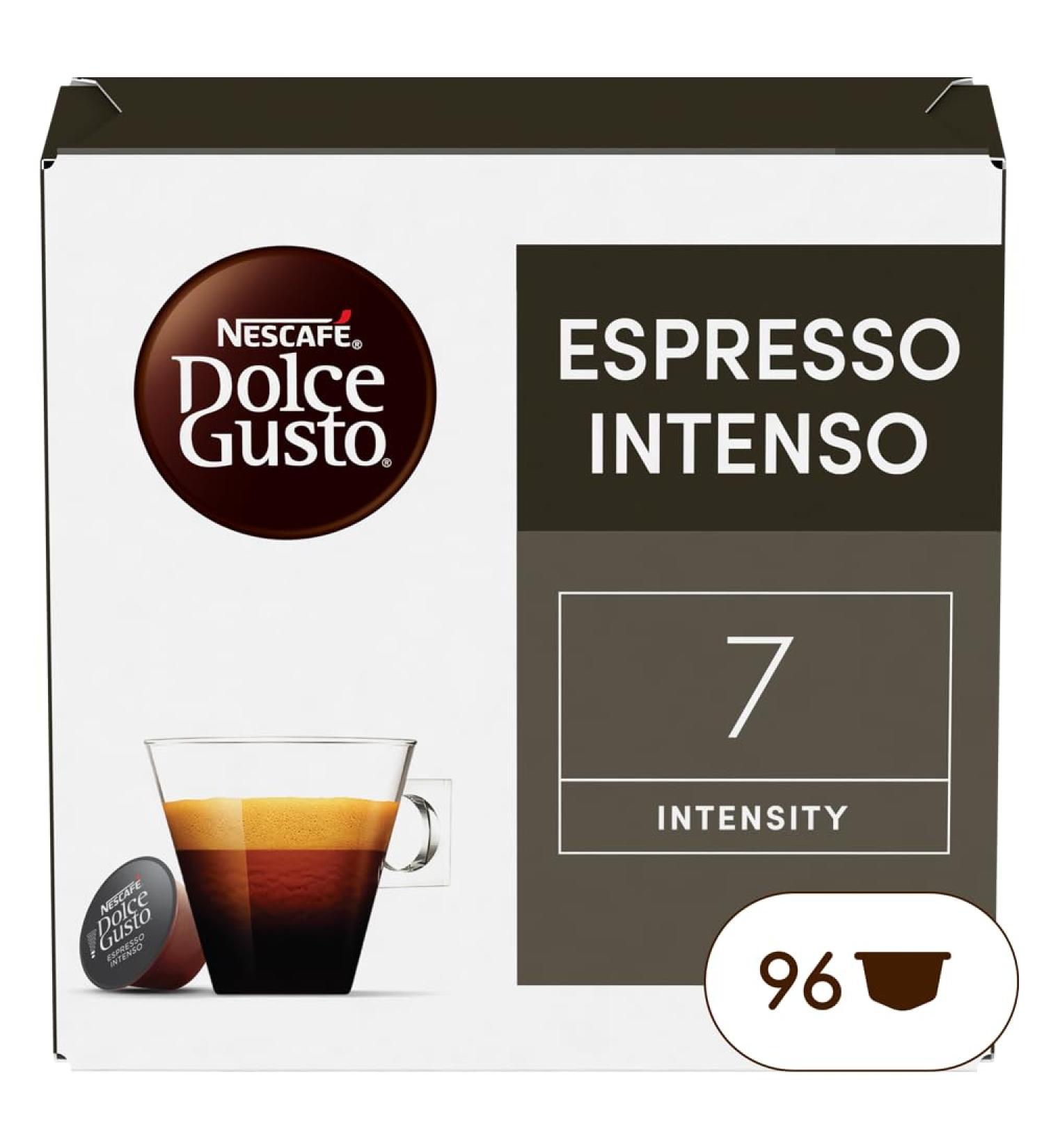 NESCAFE DOLCE GUSTO Nescaf Dolce Gusto Espresso Intenso - Coffee - 96 Capsules (Pack of 6 Boxes x 16) - Buy Online on GoSupps.com