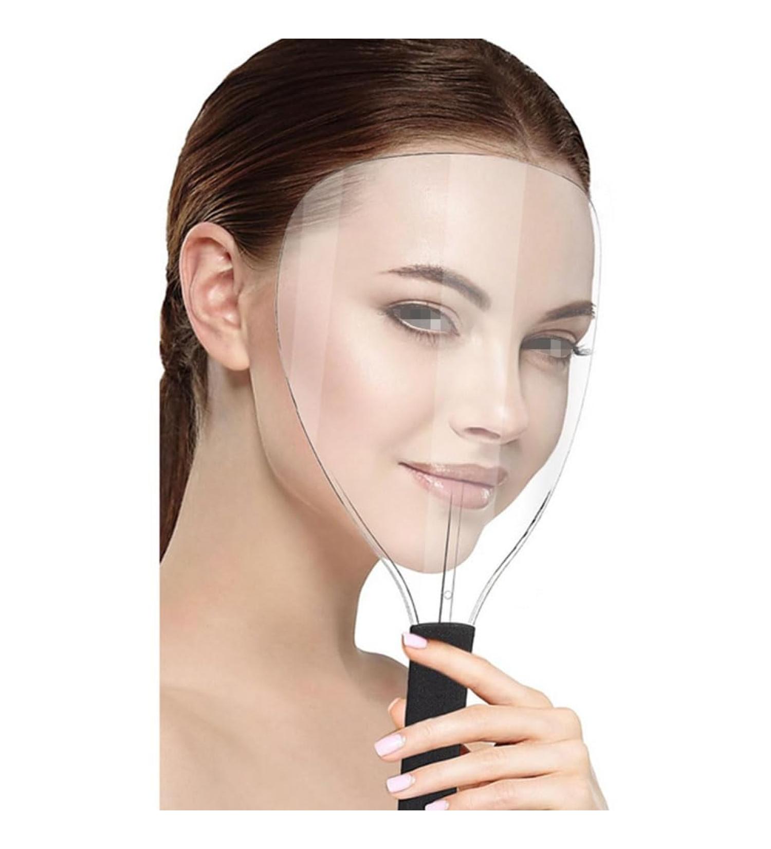 Barber Salon Face Shield Plastic Hairdressing Haircut Face Mask Professional Hair Cutting Eye Protector Cover (Clear) - Buy Online on GoSupps.com