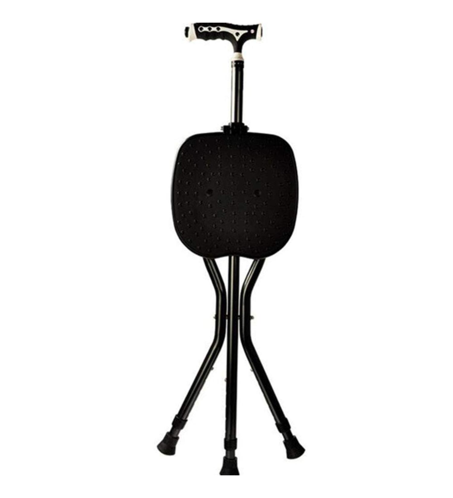 Crutch Band LED Lights Can Be Adjusted Height Walking Stick Multi-Function Retractable Old Man Cane Stool Black Surprise Gift - Buy Online on GoSupps.com