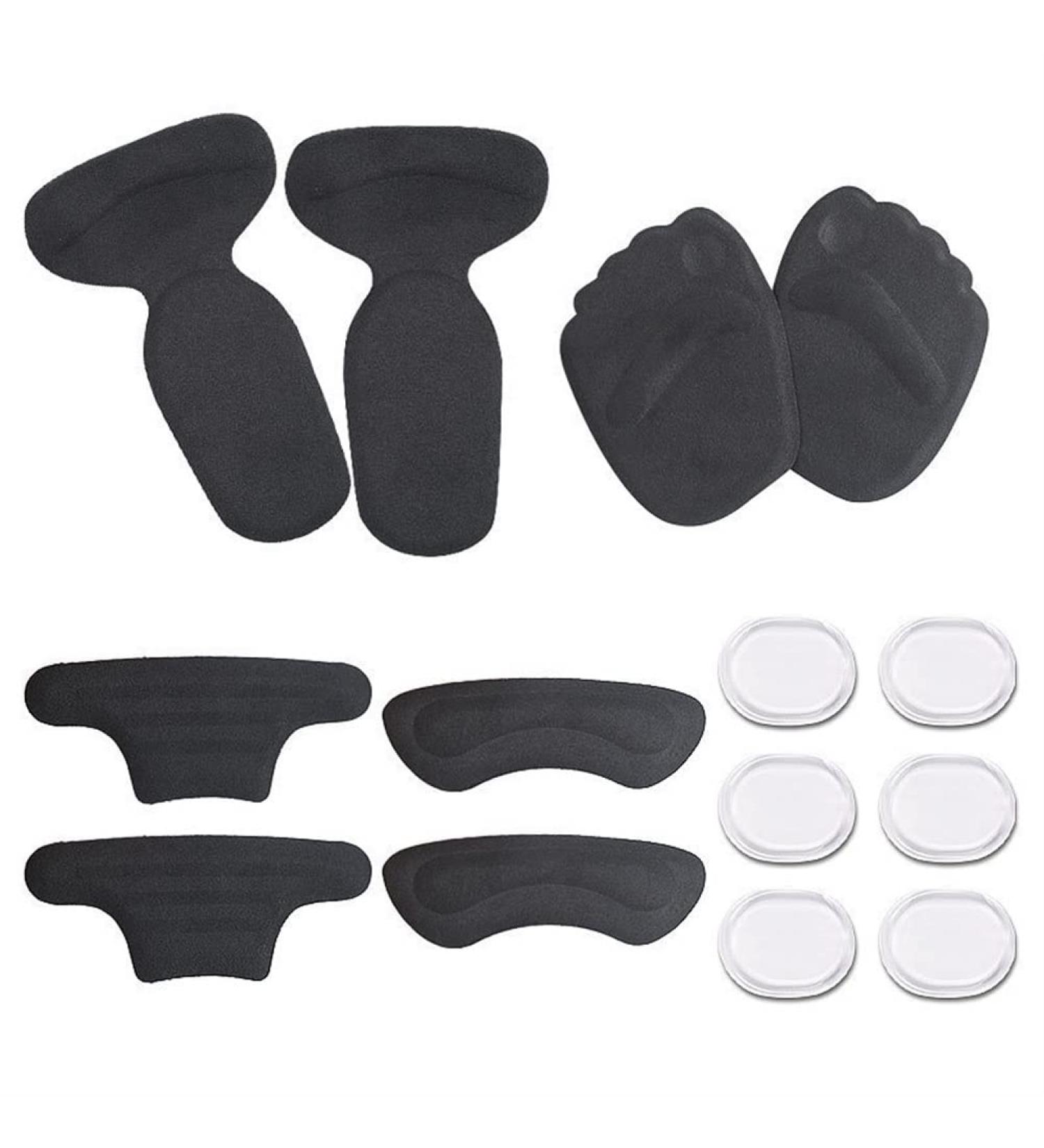Heel Cushion Pads Gel for Plantar Fasciitis - Self-Adhesive Forefoot Cushions for Men - Breathable Foot Care - Flannel Black - International Shipping Available - Buy Online on GoSupps.com