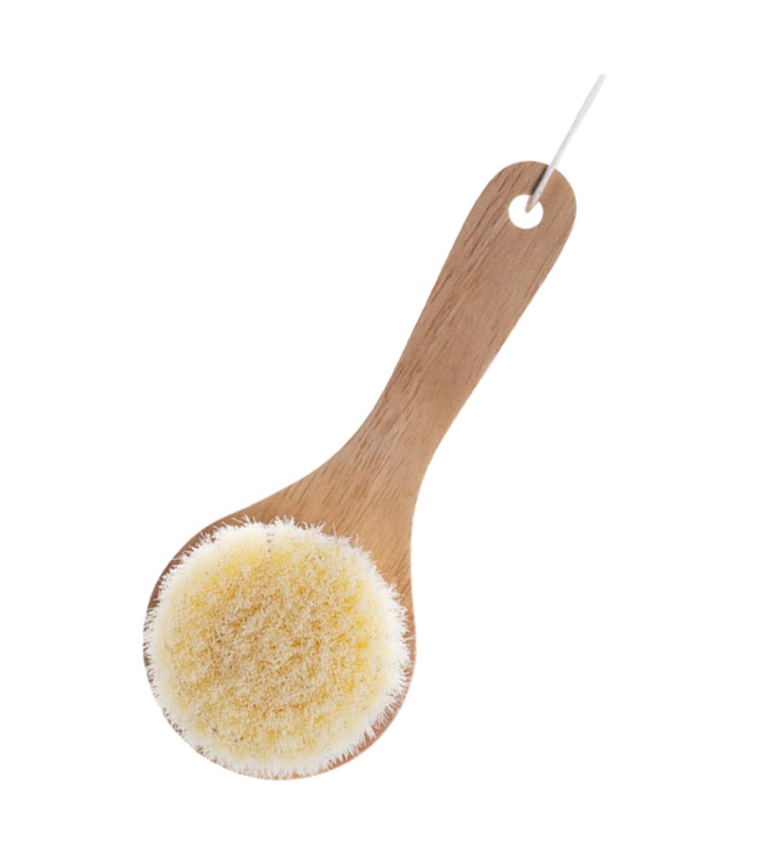 FOMIYES Silicone Bath Brush and Body Scrubber for Exfoliation and Massage - Beige - Buy Online on GoSupps.com