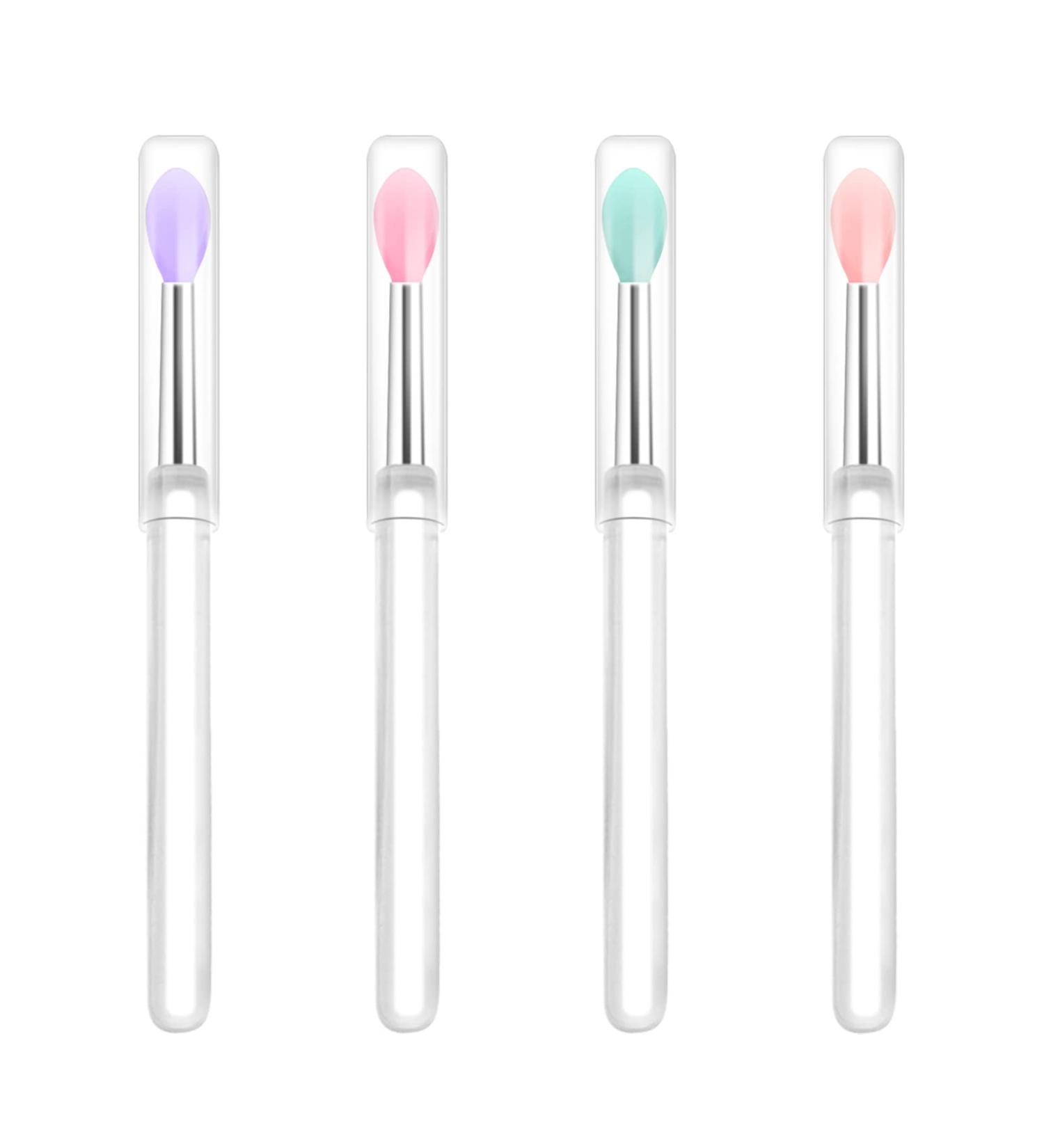4pcs Silicone Lip Brushes Set | Classycoo Makeup Applicator for Lip Gloss Lipstick & Eyeshadow | Perfect for Cream & Liquid Lip Masks - Buy Online on GoSupps.com