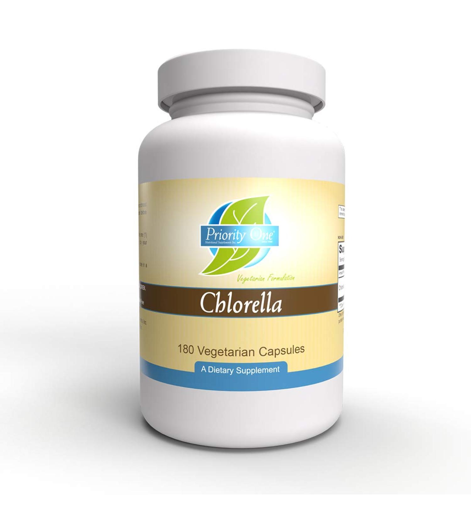 Priority One Vitamins Chlorella 180 Vegetarian Capsules Healthy Immune System Support* - Buy Online on GoSupps.com