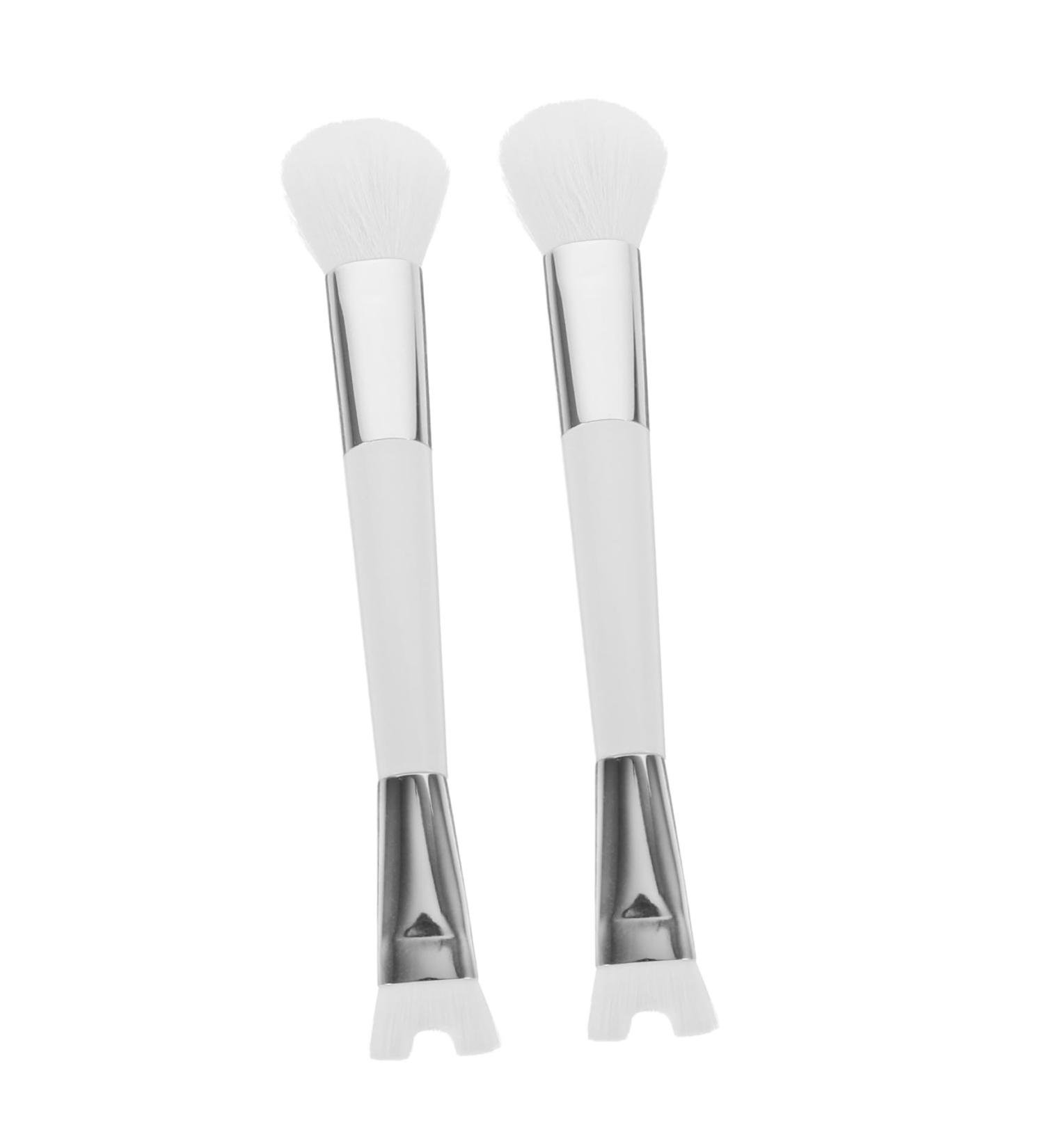 Housoutil Eyeshadow 2pcs Double Head Blush Brush Travel Makeup Beauty Brush Nose Shadow Miss Fluffy Powder Applicator - Buy Online on GoSupps.com