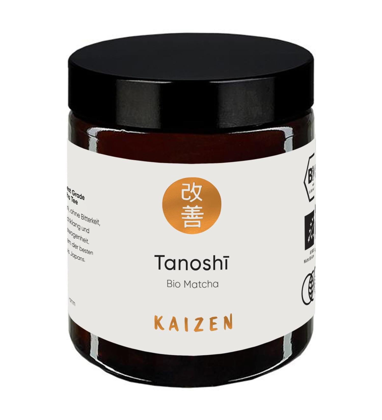  Kaizen Kaizen - Tanosh Organic Matcha Tea - Tezumi Contest Grade - 35 Days of Tana Shade - Direct Import from Kagoshima/Japan - 30g Box with UV and Oxygen Protection - Buy Online on GoSupps.com