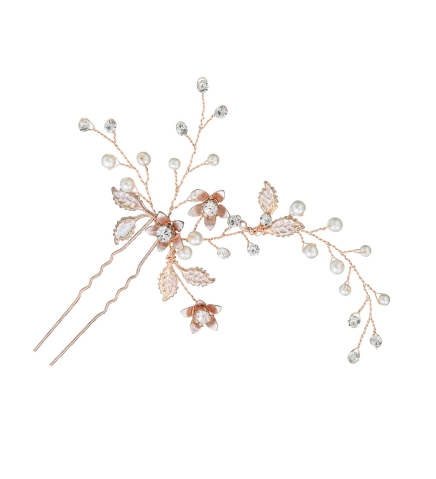 Angoily 1pc Handmade Hairpin U-shaped Hairpins Rhinestone u Rhinestone Hair Stick Heart Rhinestones Pearl Hair Pin Hanfu Hair Accessories Floral Hair Accessories Hair Dryer Vintage Bride - Buy Online on GoSupps.com