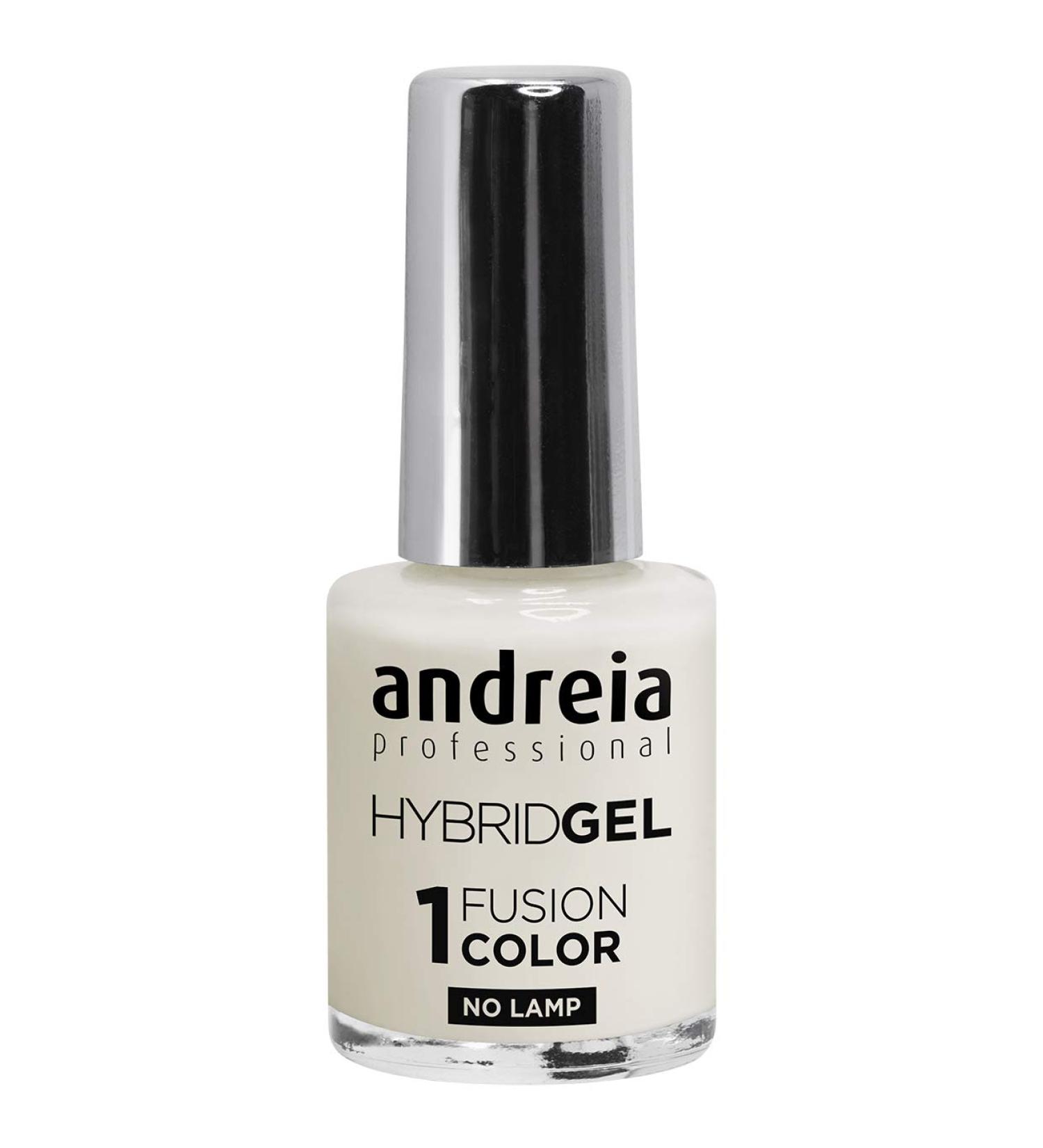 Andreia Professional Hybrid Gel Nail Polish - 2 Steps and No Lamp Required Long Lasting and Easy Removal - Fusion Color H3 White | Shades of Clear  - Buy Online on GoSupps.com