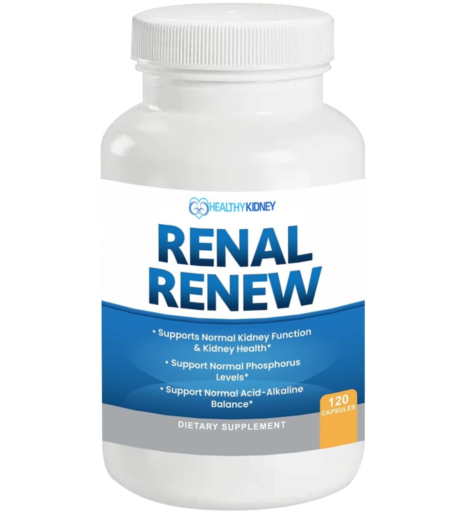 Renal Renew: Advanced Kidney Cleanse Detox & Repair Kidney Support Supplement. Breakthrough Smart Kidney Supplement Rejuvenates Kidney Health 120 Caps - Buy Online on GoSupps.com