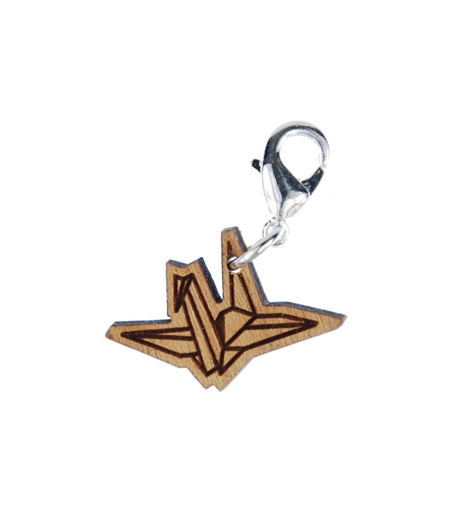 Miniblings Crane Charm Zipper Pull - Handmade Senbazuru Bird Origami Jewelry Silver-Plated Pendant for Bracelets & Bags - Buy Online on GoSupps.com