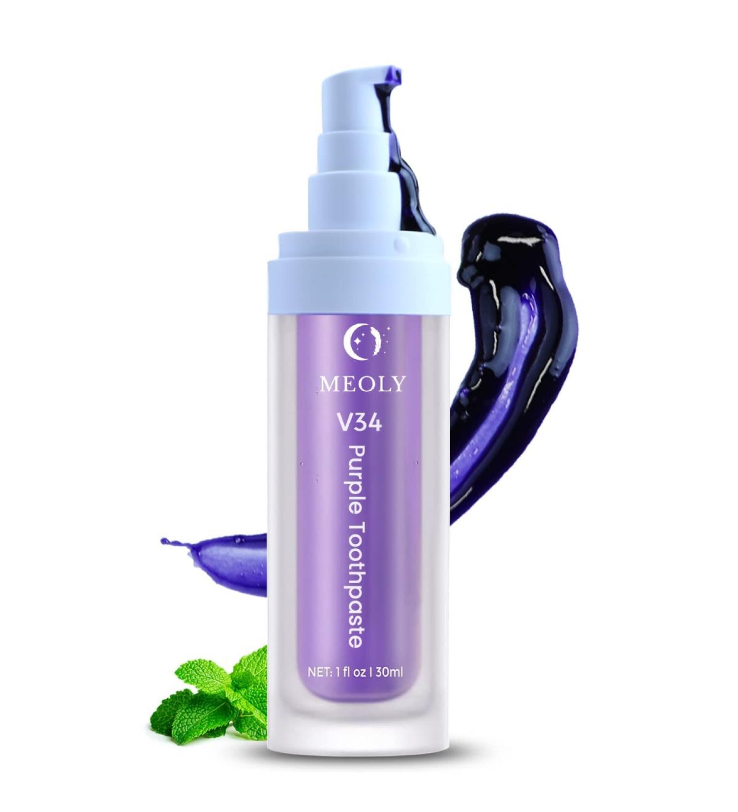 Purple Teeth Whitening Toothpaste - Premium Non-Abrasive Stain Remover & Color Corrector for Adults - Whitening Kit Included - Buy Online on GoSupps.com