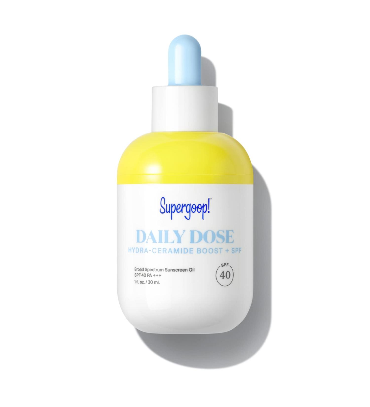 Supergoop! Daily Dose Hydra-Ceramide Boost + SPF 40 Oil PA+++ 1 fl oz | Broad Spectrum Sunscreen Serum - Buy Online on GoSupps.com