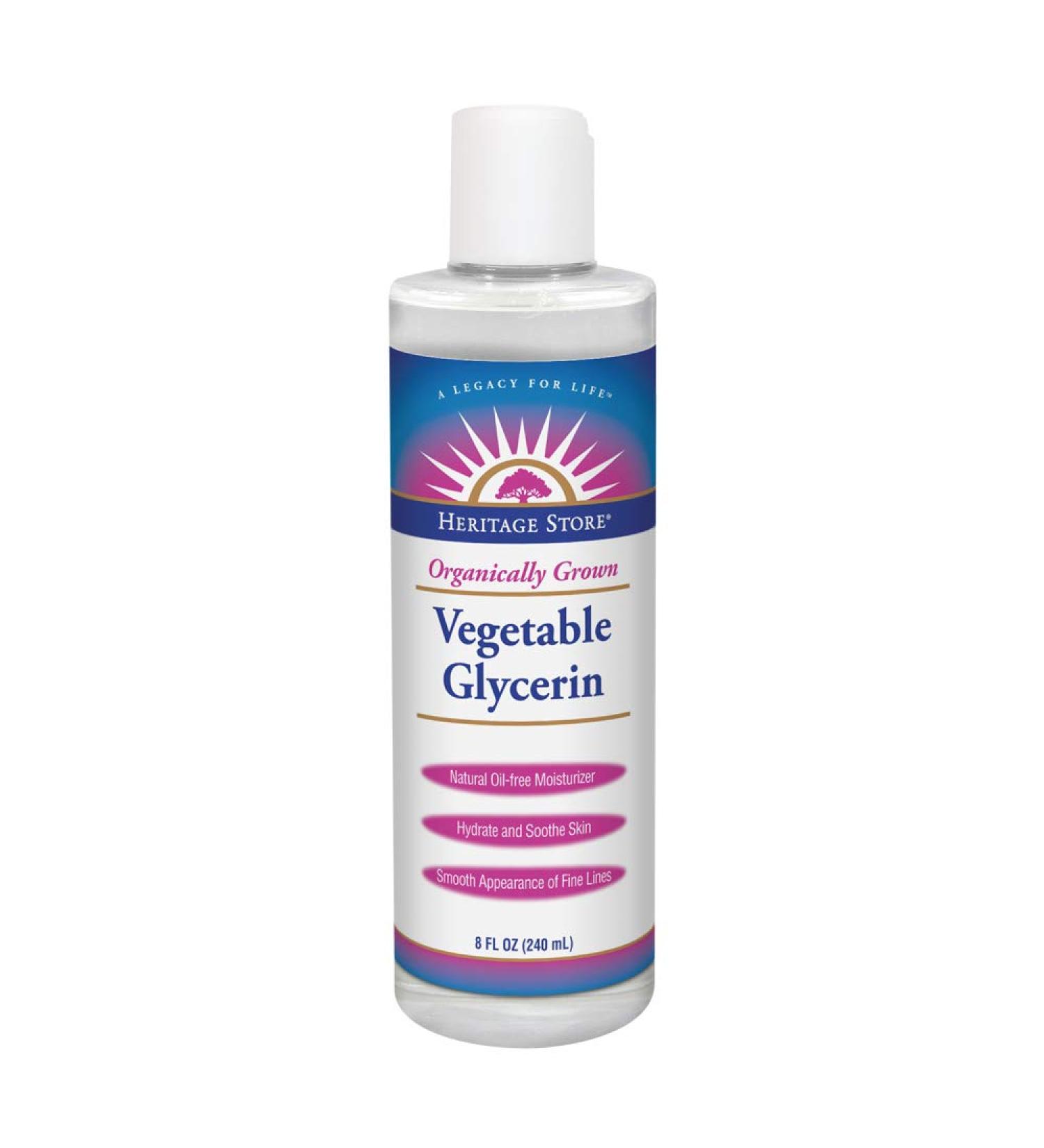 Heritage Store Vegetable Glycerin Moisturizer | Natural, Oil-Free | 8 fl oz (240 ml) - Buy Online on GoSupps.com