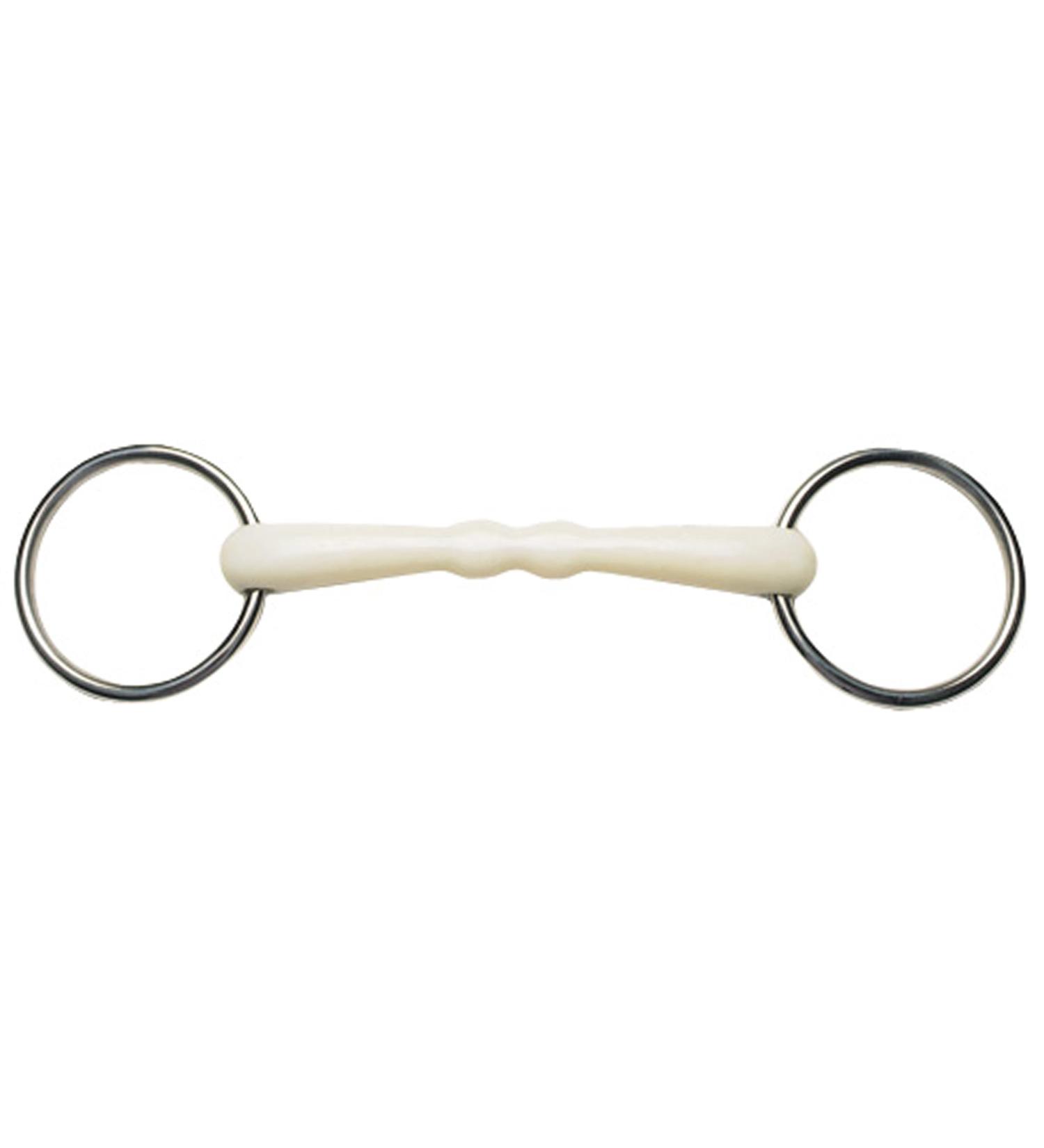 Korsteel Flexi Loose Ring Mullen Mouth Snaffle Bit IVory 5.5" 14cm - 5 1/2" IVory
