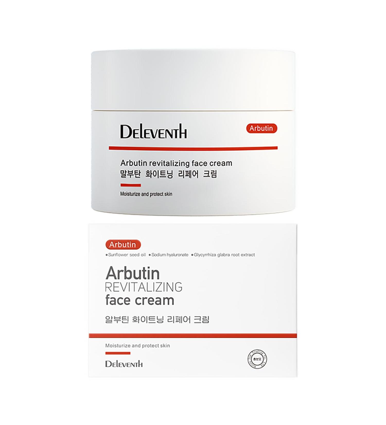 DEleventh Korean Brand -Arbutin Revitalizing Face Cream 30g / with Vitamin C and Sodium Hyaluronate for a Brighter Even-Toned Complexion and Deep Hydration - Buy Online on GoSupps.com