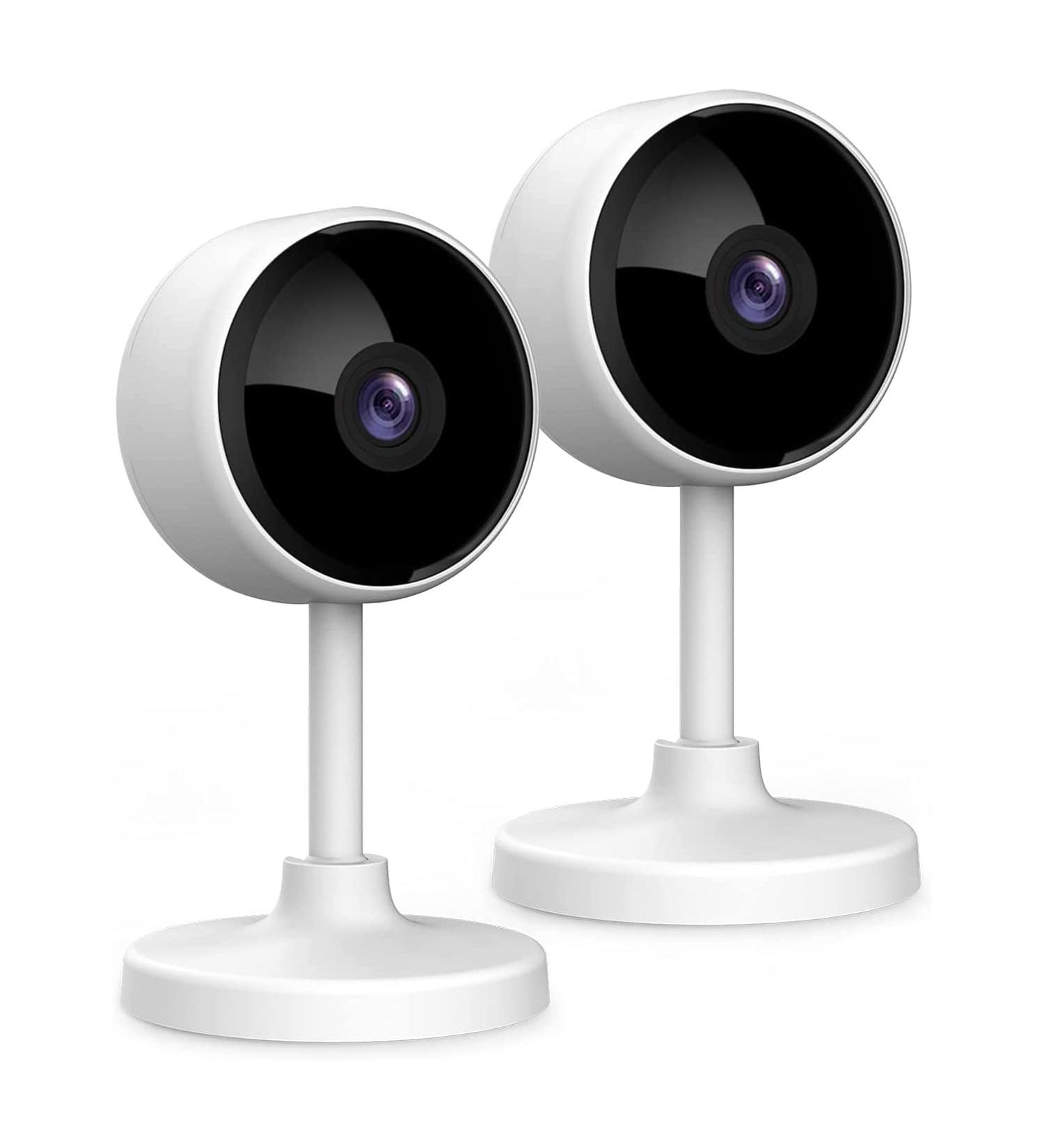 litokam Little Elf Indoor Security Camera 1080P Baby Monitor with Phone App, WiFi IP Camera, Night Vision, 2-Way Audio, Motion Detection - 2 Pack White | Compatible with Alexa - Buy Online on GoSupps.com