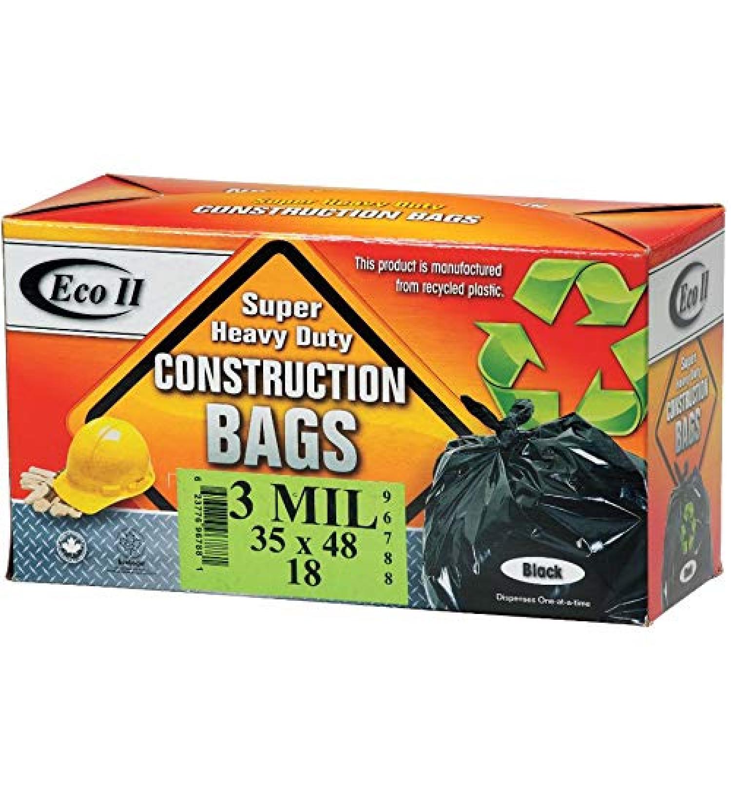 2 X 18 Pack 35 inch(s) x 48 inch(s) 3.0 Mil Black Heavy Duty Garbage Bags (36 total units)