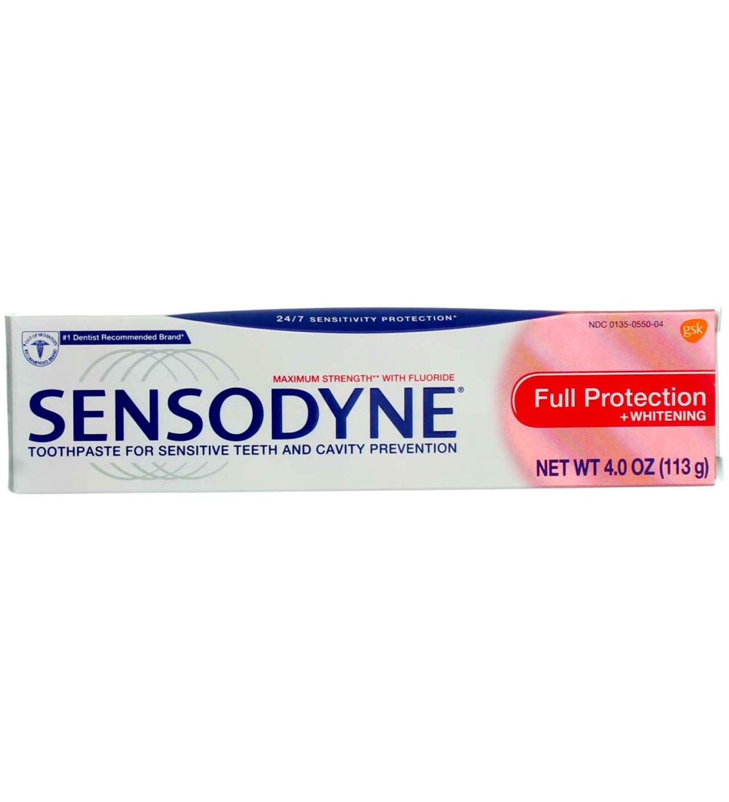 Sensodyne Maximum Strength Anticavity Toothpaste Full Protection 4 Oz - Pack of 5 | Buy Internationally Online - Buy Online on GoSupps.com