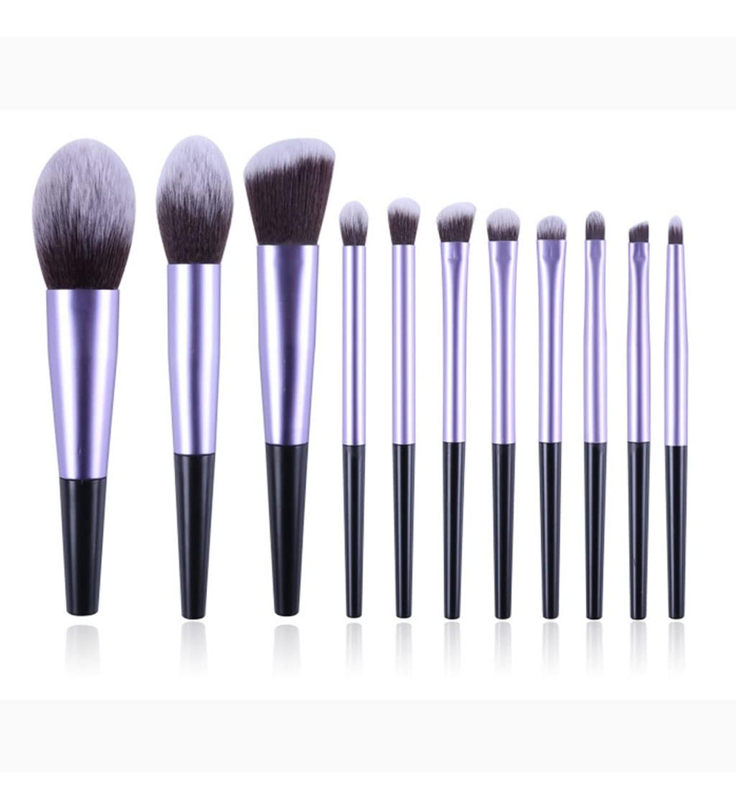 Eleven Makeup Brushes Set - Professional Quality Blush & Eye Shadow Tools for Flawless Makeup Application - International Shipping Available - Buy Online on GoSupps.com