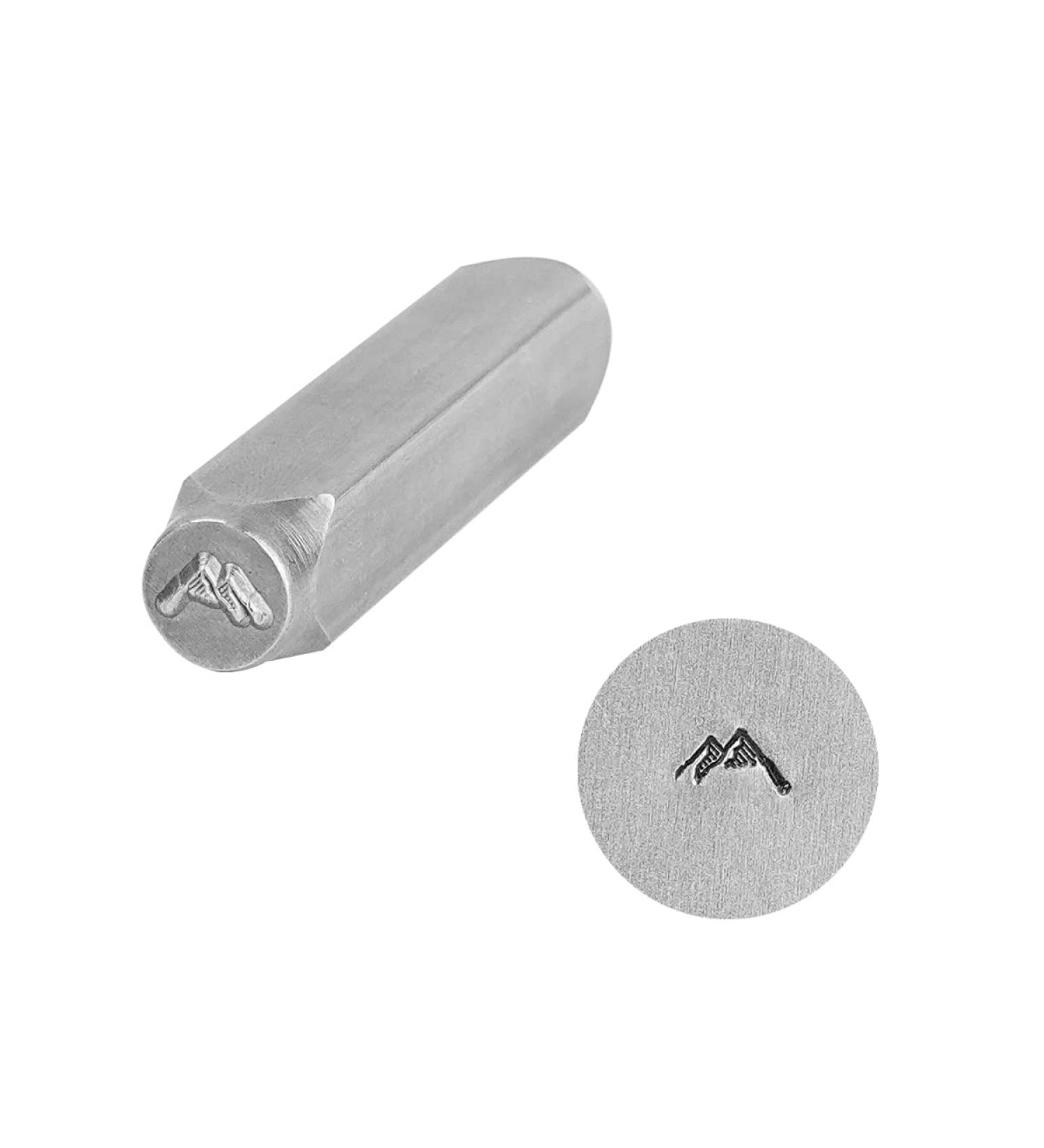 BESTNULE Metal Design Stamps Punch Tool - Mountain Peak 1 | Carbon Steel for Metal, Jewelry, Clay, Leather & Wood - Buy Online on GoSupps.com