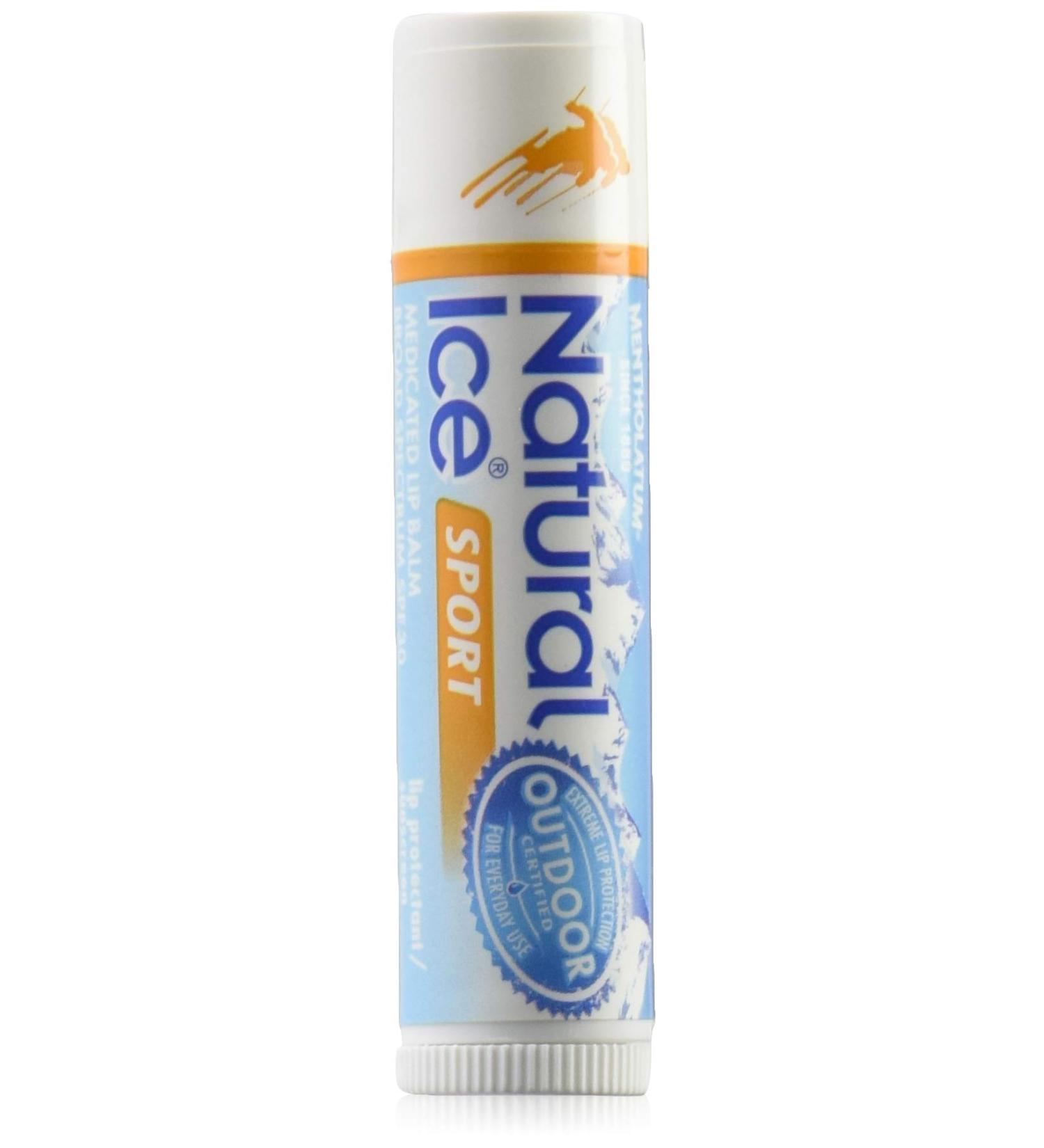 Natural Ice Mentholatum Sport Medicated Lip Protectant with SPF 30 Sunscreen 0.15 oz - Buy Online on GoSupps.com