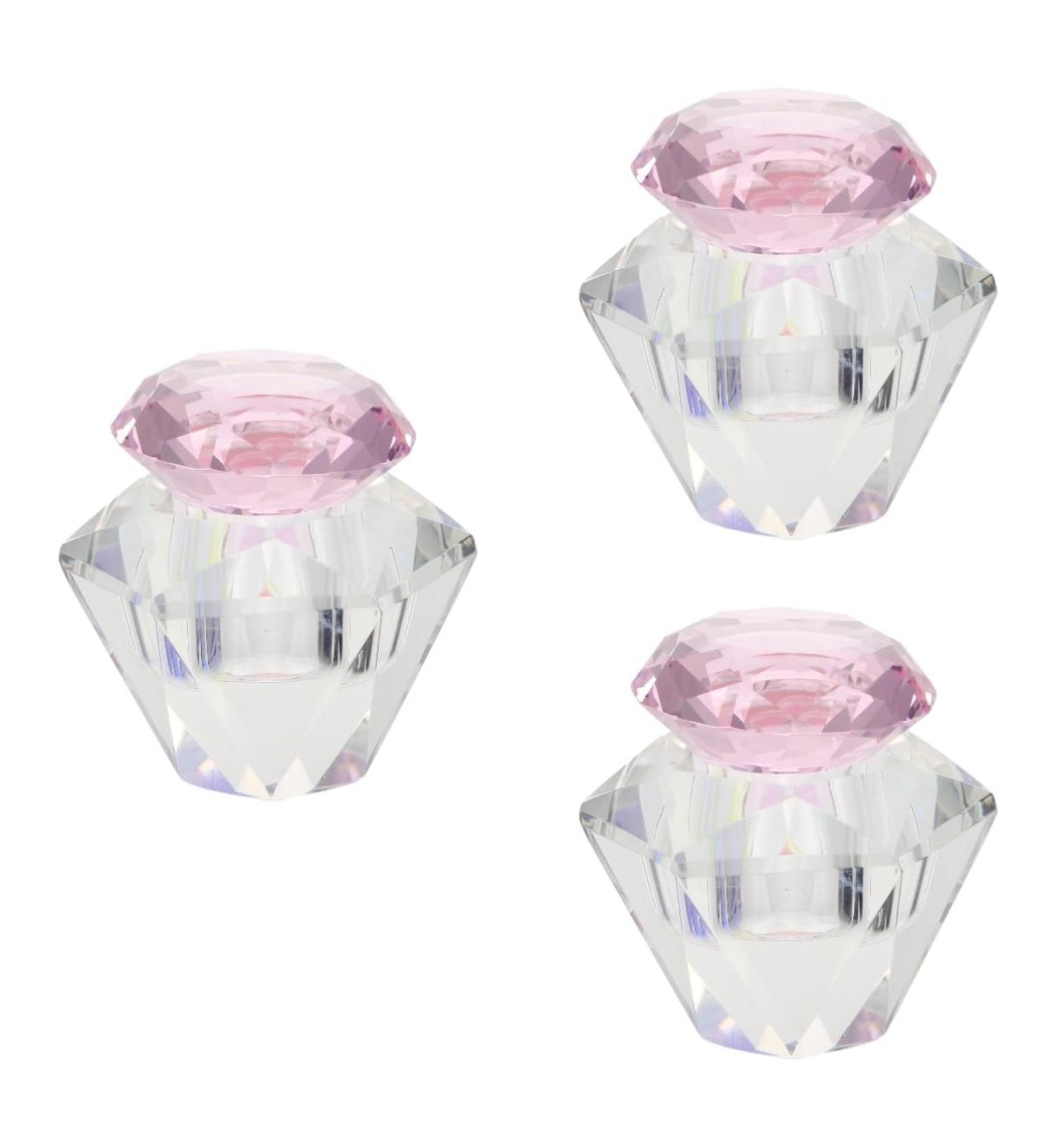 FRCOLOR Glass Nail Dish monomer bowl diamond Bowl bowl White Glass Dappen Dish 5.5x5.5cmx3pcs Pinkx3pcs - Buy Online on GoSupps.com