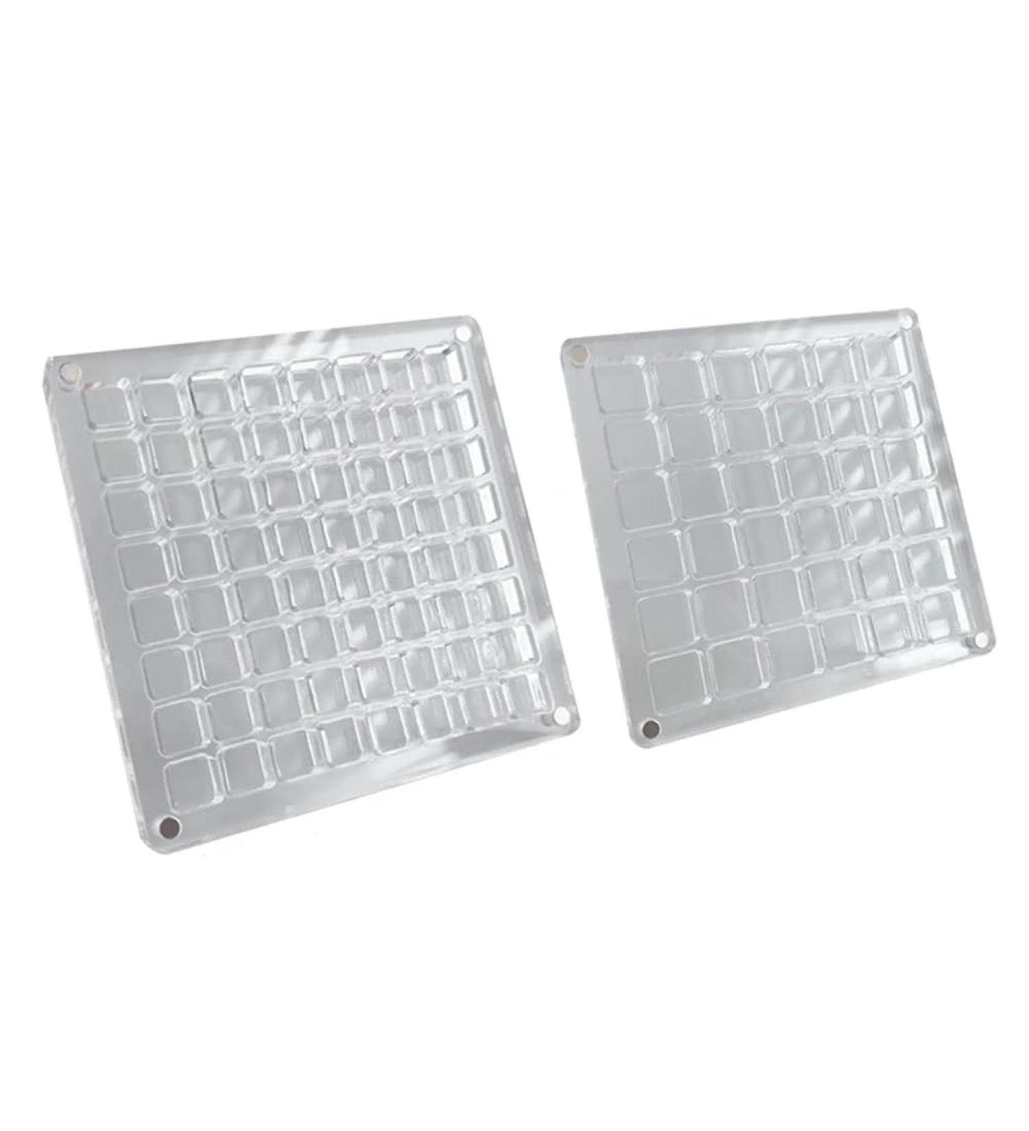 LYNNRICK Nail Art Rhinestones Storage Box Grids Nail Charms Jewelry Decoration Box Acrylic (Square) 2Piece - Buy Online on GoSupps.com