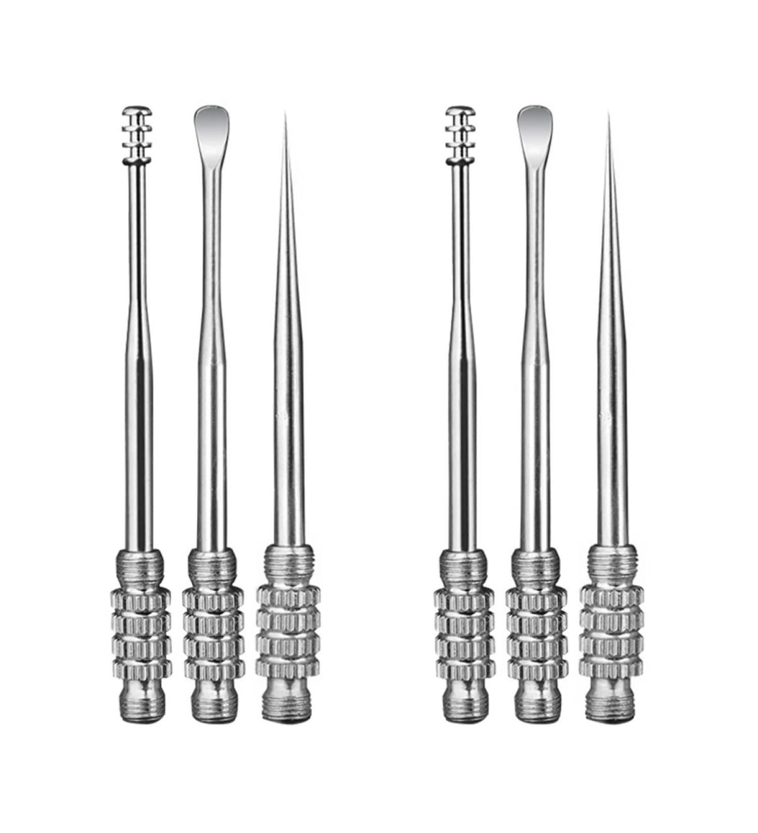Healifty Stainless Steel Ear Cleaning Spoon Set - 6pcs | Ear Wax Picking Tool - Buy Online on GoSupps.com