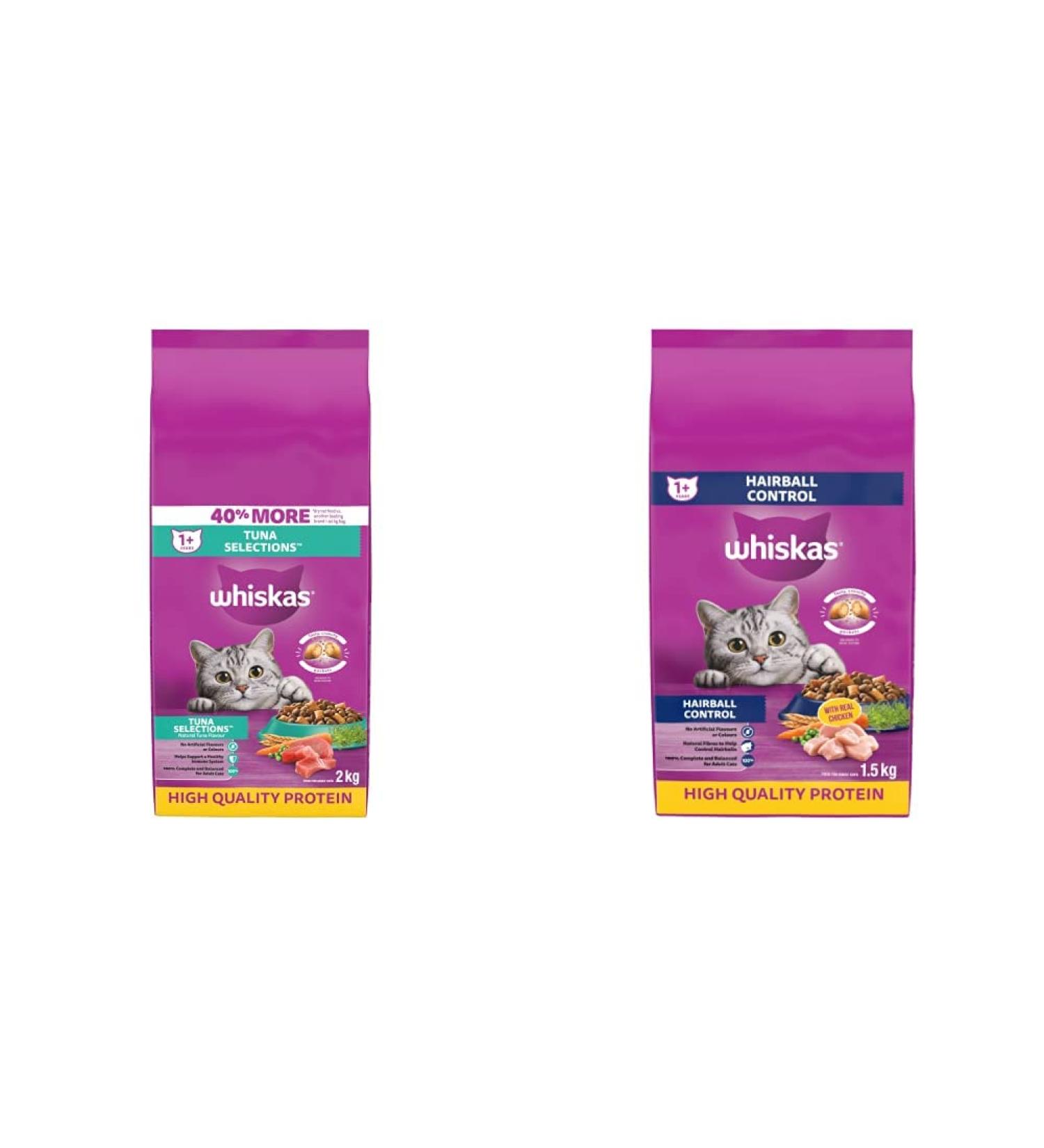 WHI Tuna 5x2kg + WHI Dry HB 6x1.5kgCA (Hairball Control) for Adult Cats - Buy Online on GoSupps.com
