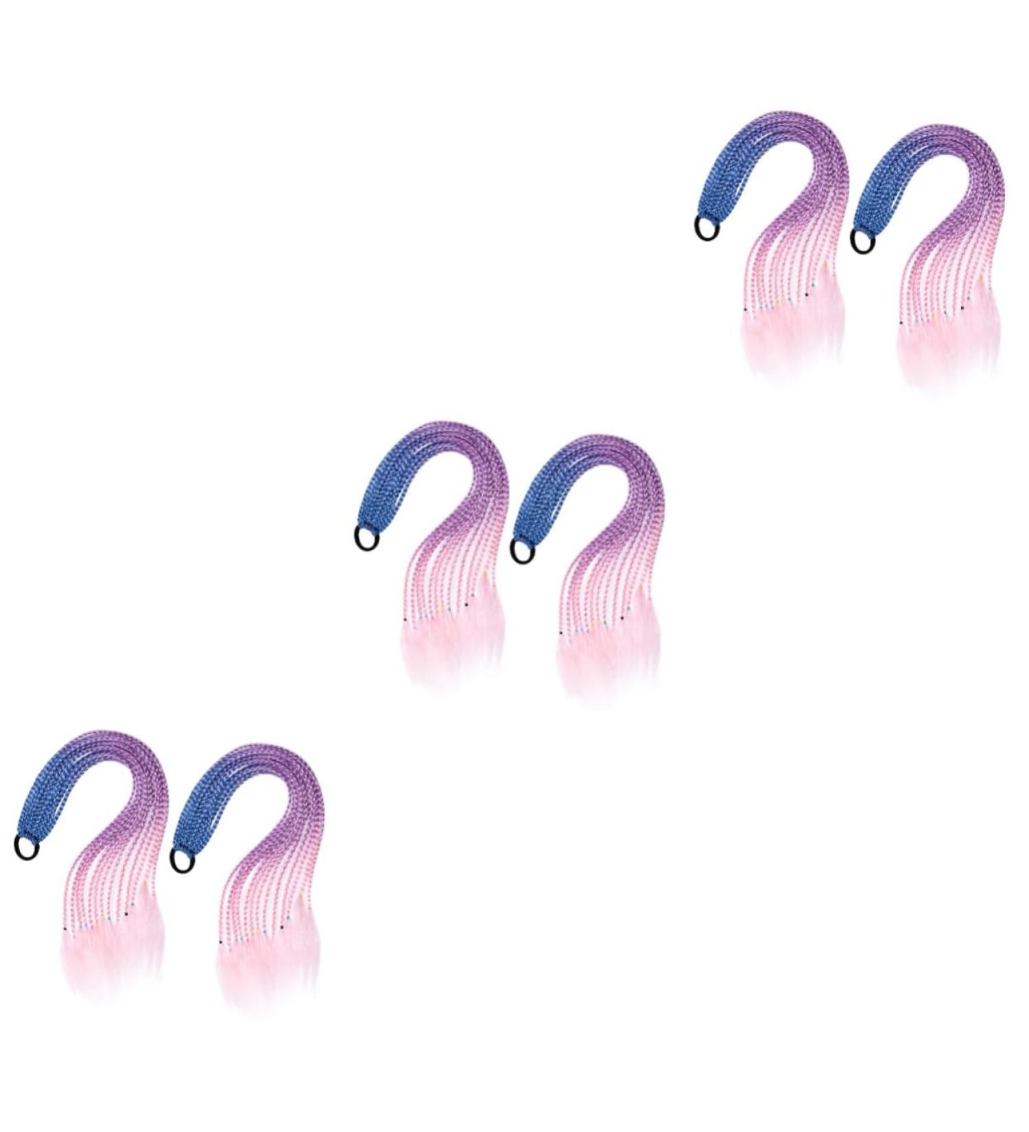 Beavorty 3 Sets hair extensions colored doll synthetic wigs hair extensions for braiding high temperature wig ponytail wigs hair ties kids color wig ponytail hair tie Hair piece curly child - Buy Online on GoSupps.com