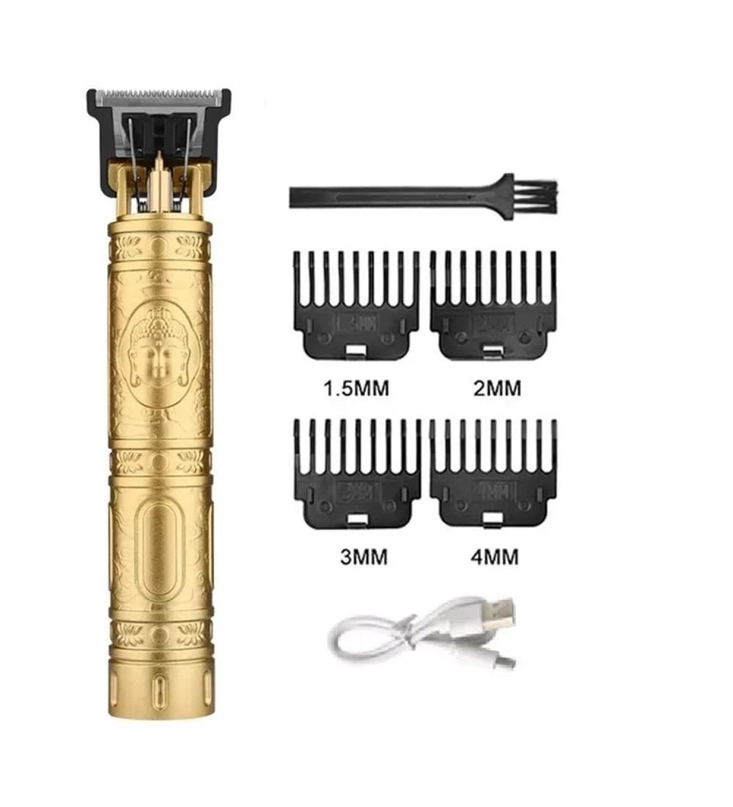 Buy Hot Retro T9 Electric Cordless Hair Clipper - Professional Men's Haircut Trimmer (GoldBuddha) | International Shipping Available - Buy Online on GoSupps.com