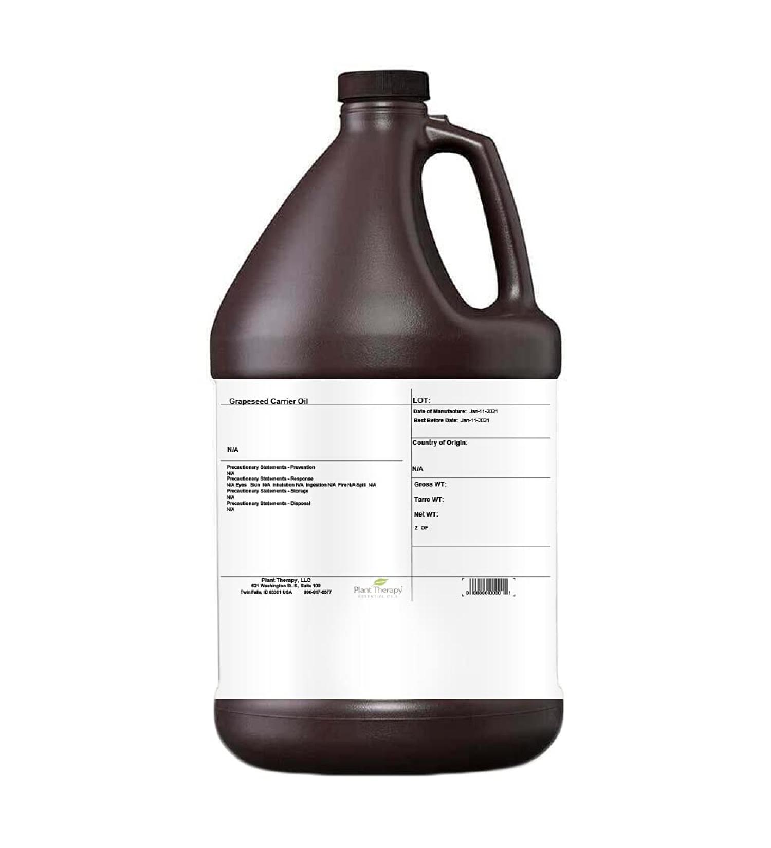 Buy Plant Therapy Grapeseed Carrier Oil 1 Gallon - Ideal for Aromatherapy & Massage - Premium Quality Base Oil for International Shipping - Buy Online on GoSupps.com