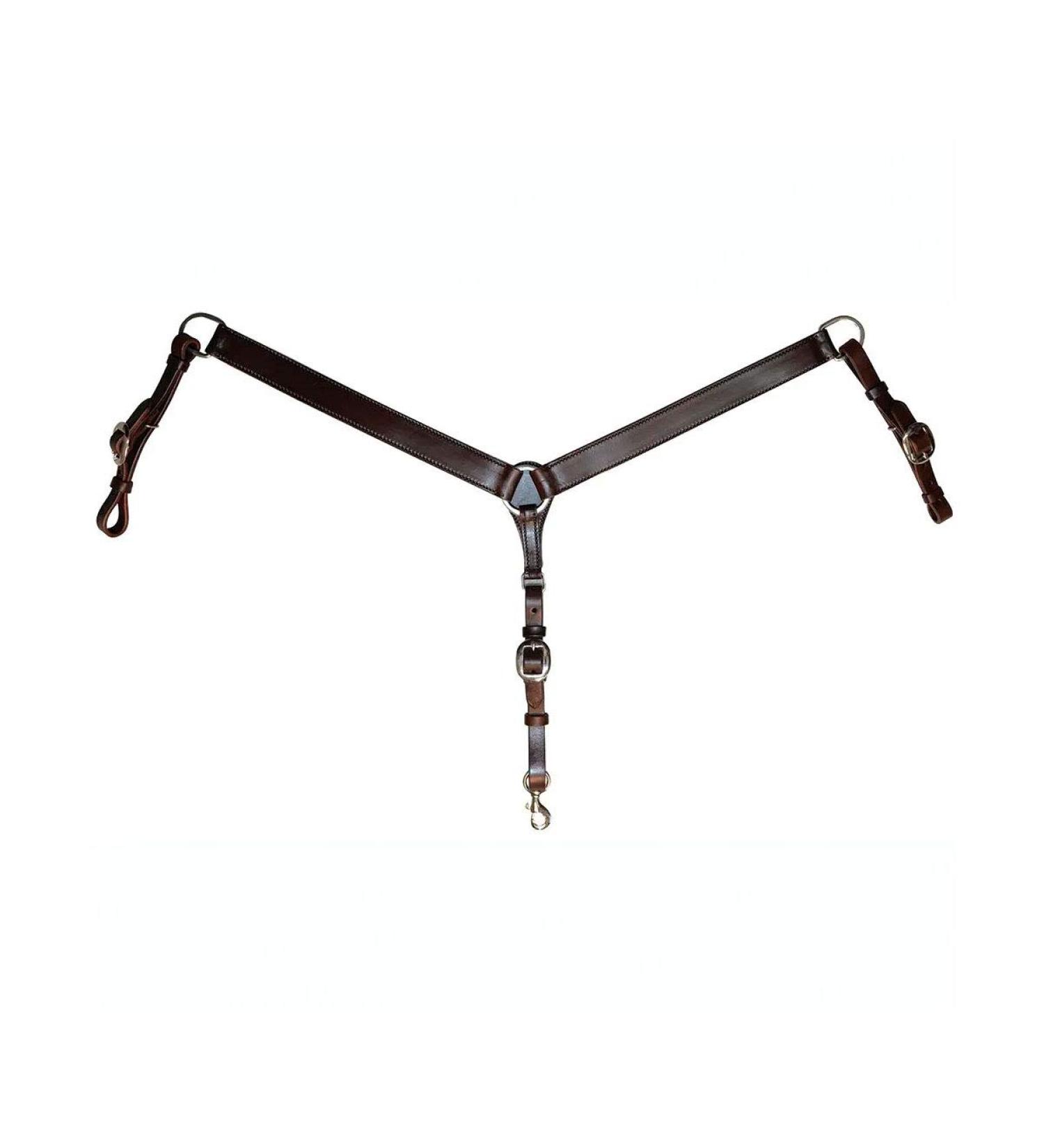 Circle Y 1 1/2 Wide Straight Classic Smooth Breast Collar for Horse - Walnut - Buy Online on GoSupps.com