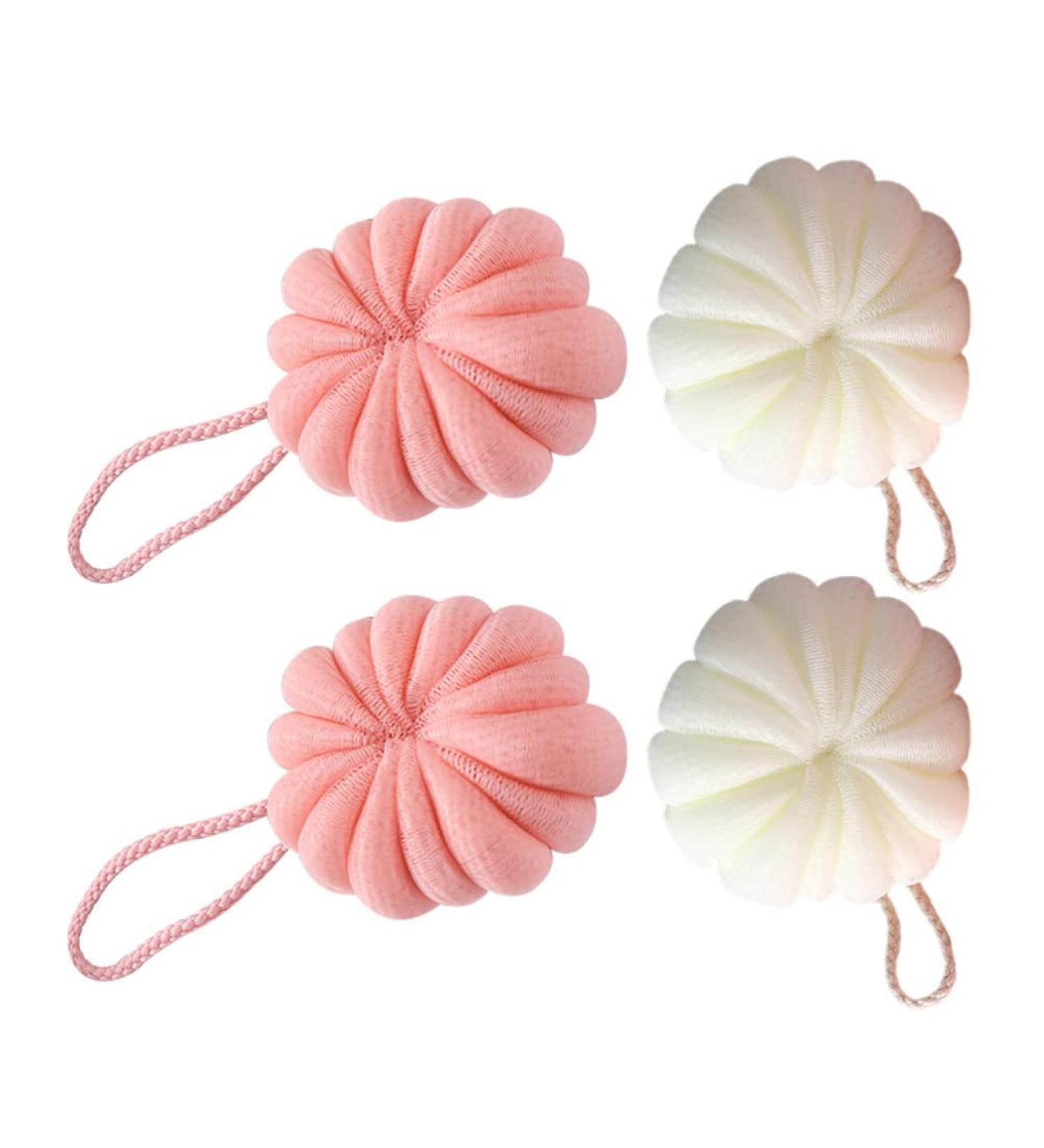 FRCOLOR African Exfoliating Net Scrunchies - 4pcs Bath Shower Loofah Set - Buy Online on GoSupps.com