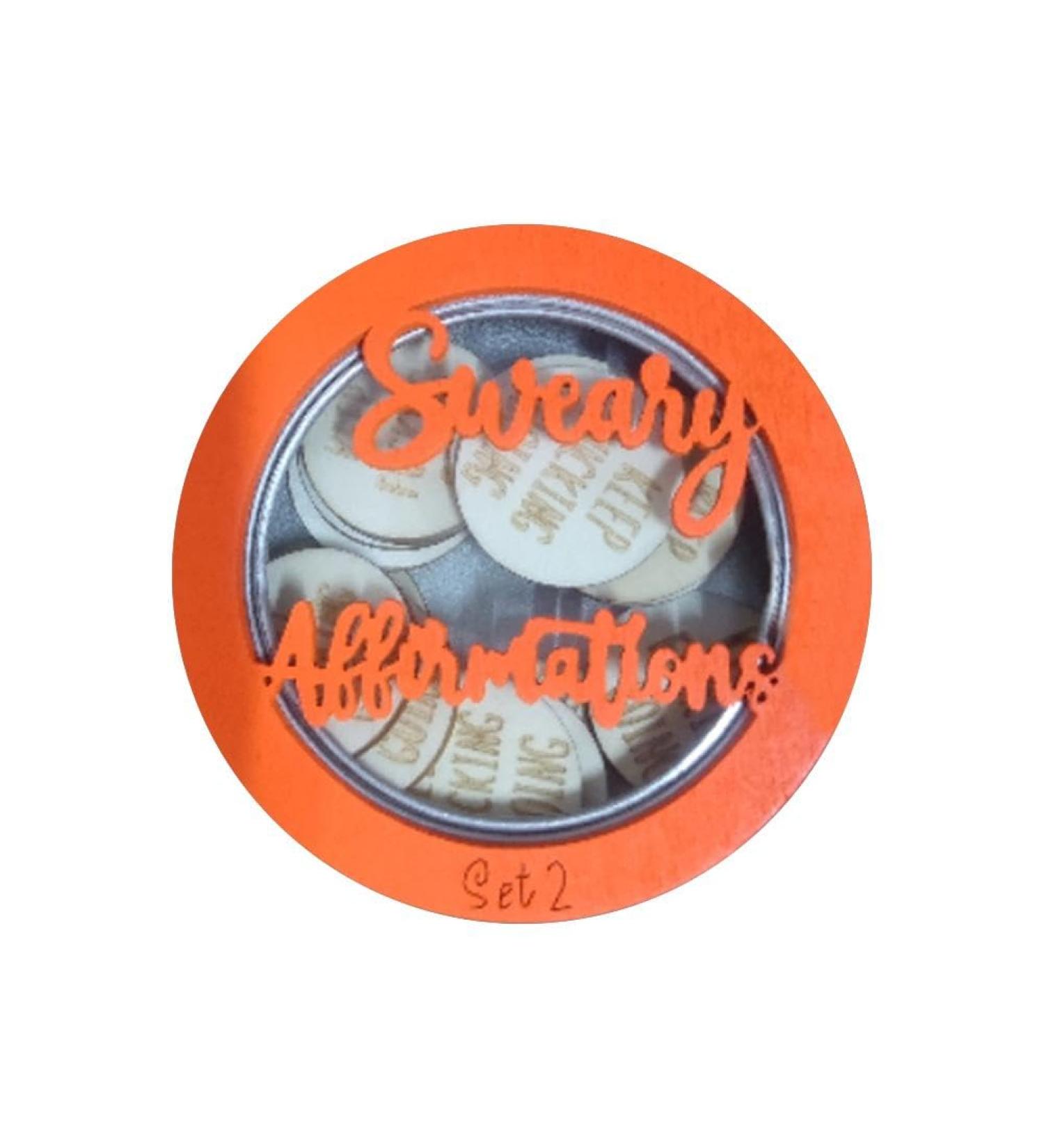 BOWTONG Mini Sweary Affirmation Discs A Jar 22 Sweary Affirmations Swear Inspirational Affirmations Fu And Quotes Discs Orange - Buy Online on GoSupps.com
