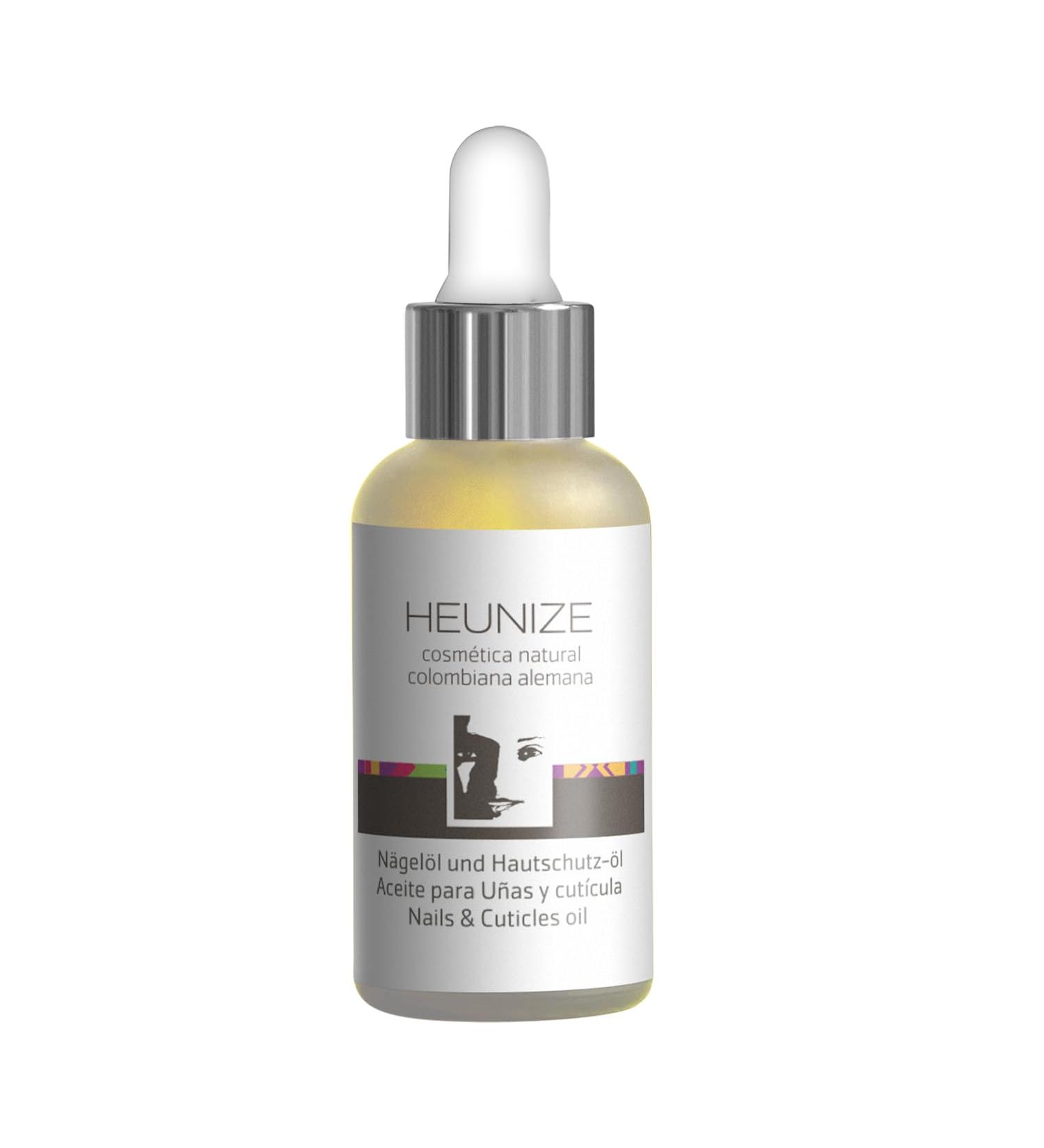 Heunize Nail & Skin Protection Oil | Organic & Vegan | Strengthens Brittle Fingernails | Argan Castor & Almond Oils - 15ml - Buy Online on GoSupps.com
