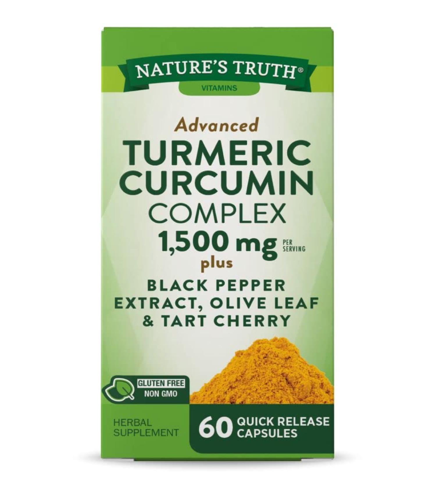Nature's Truth Turmeric Curcumin Advanced Complex - 60 Capsules | Powerful Anti-Inflammatory Support - Buy Online on GoSupps.com