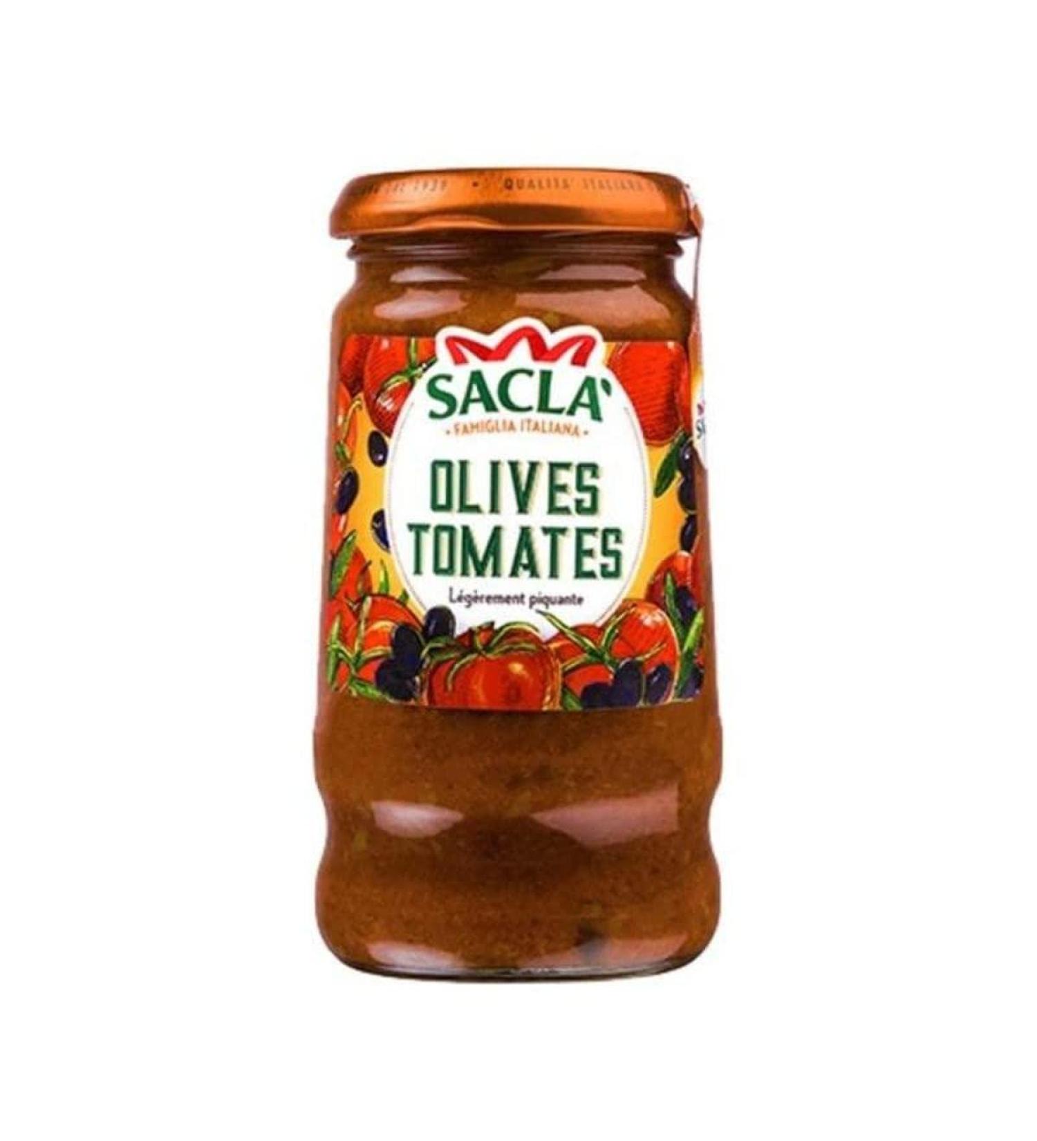 Sacla Sauce olives et tomates l g rement piquante - Le pot de 290g