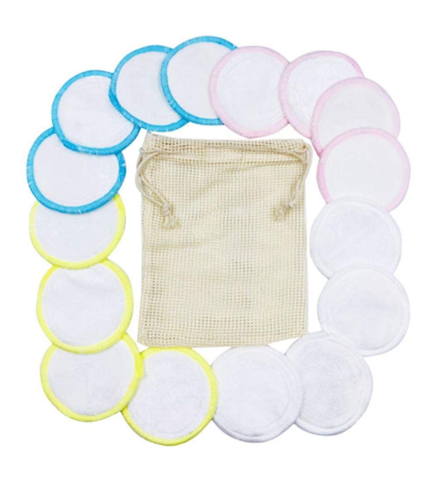 Iwinna 3.15 IncIwinna Reusable Cotton Makeup Remover Pads - 12/16 Pack Bamboo Fiber Washable Facial Cleansing Pads - Buy Online on GoSupps.com
