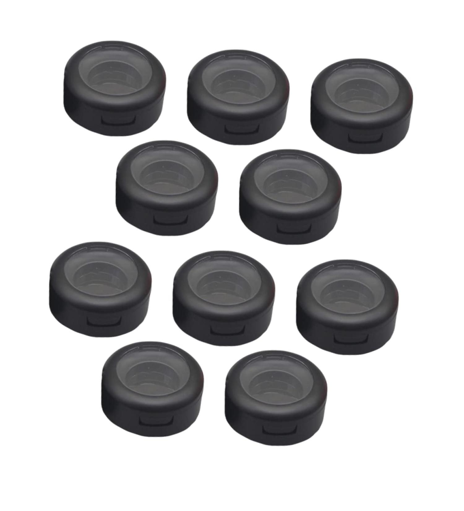 BIUDECO 10 Sets Boxes Eye Shadow Box Empty Eyeshadow Organizer Eye Shade Travel Cosmetic Sunroof Cover 3.8X3.8X1.9CM Black 1 - Buy Online on GoSupps.com