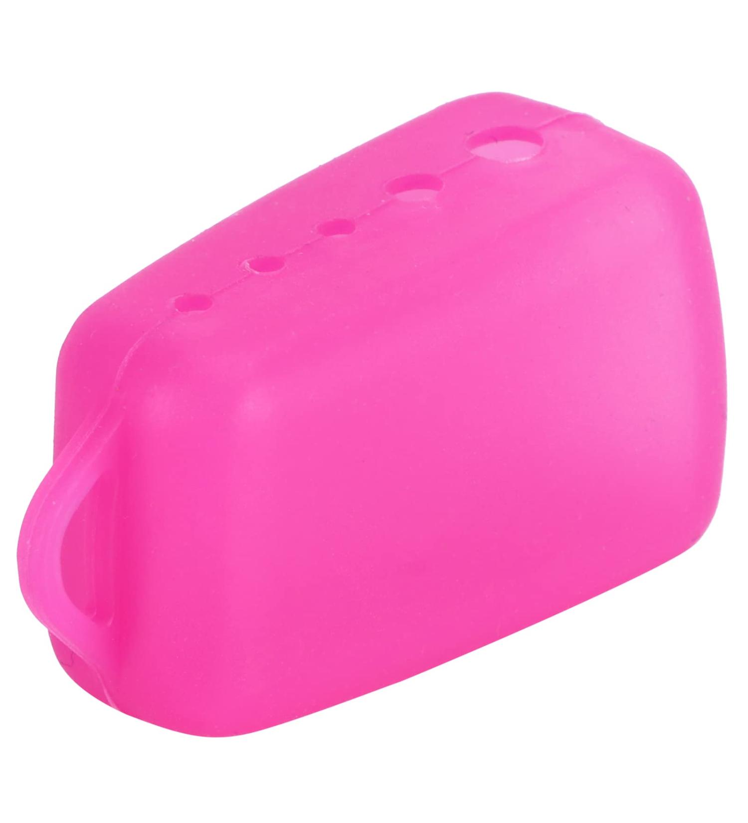 Silicone Electric Toothbrush Head Cover - Portable Protective Cap for Travel Camping & Bathroom | Rose Red - Buy Online on GoSupps.com