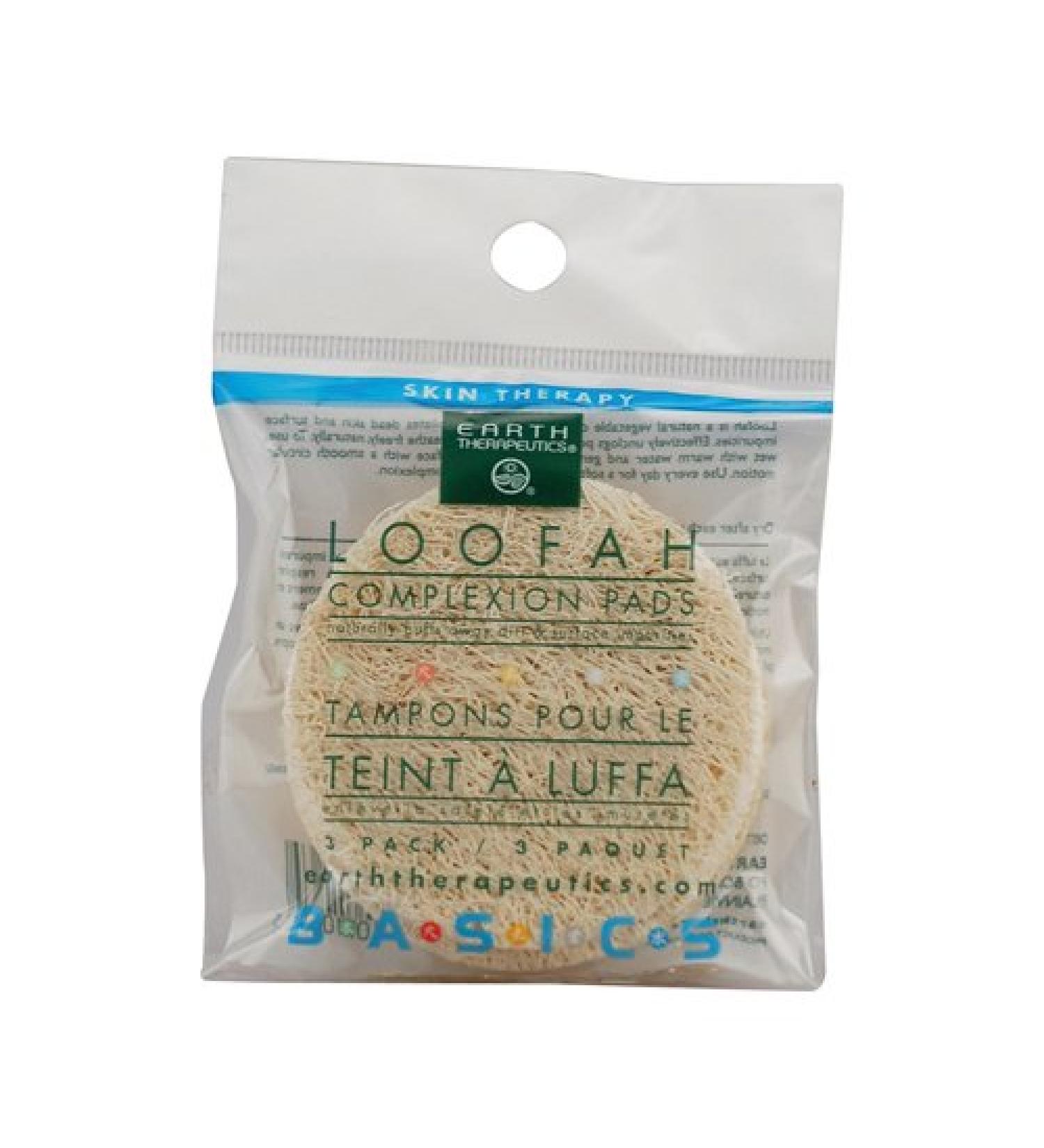 Earth Therapeutics Loofah Complexion Discs - Pack of 3 for Gentle Exfoliation - Buy Online on GoSupps.com