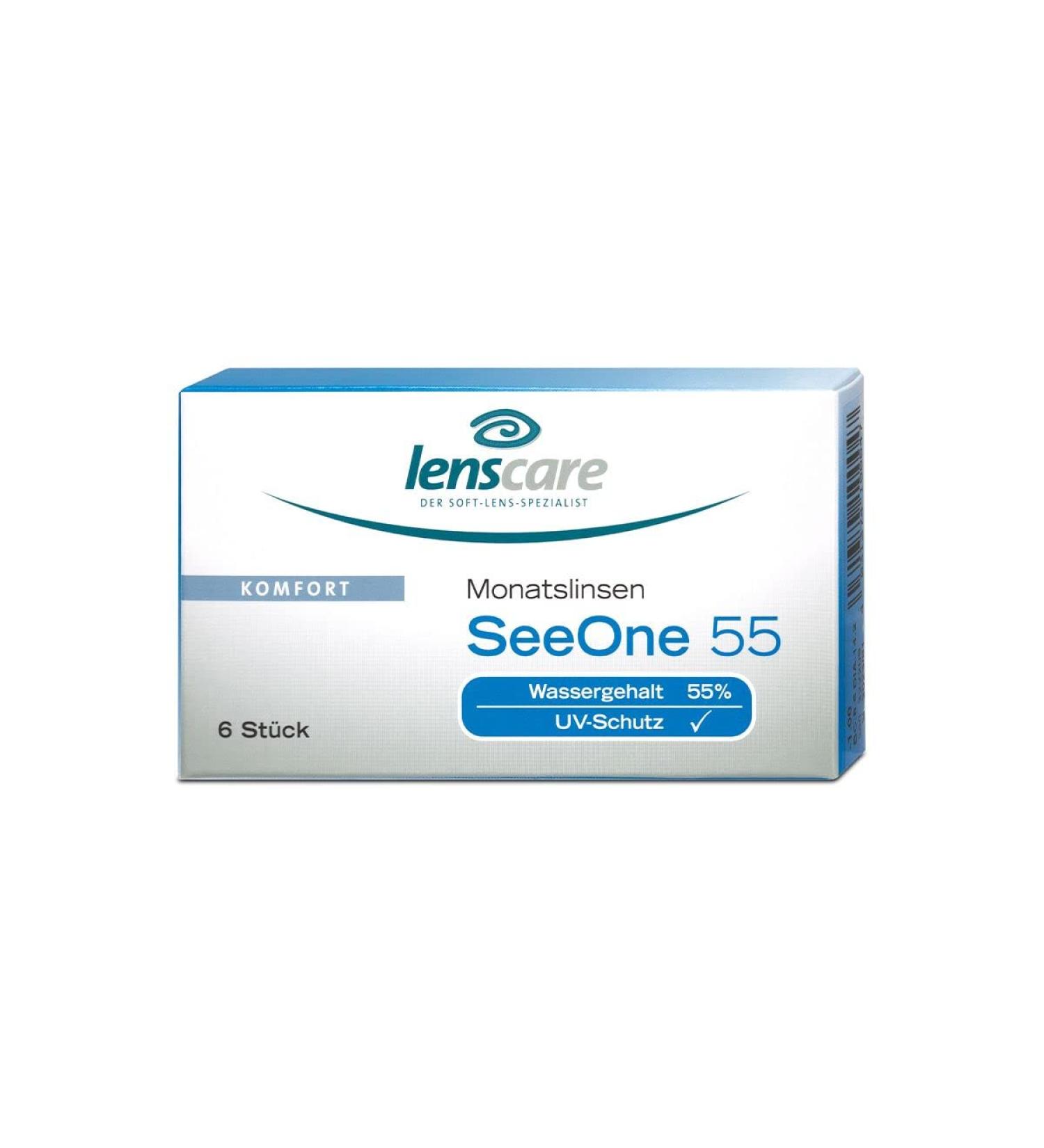 SeeOne 55 Monthly Lenses - 1 Piece BC 8.6 mm DIA 14.2 mm +1.50 Diopters - International Shipping - Buy Online on GoSupps.com
