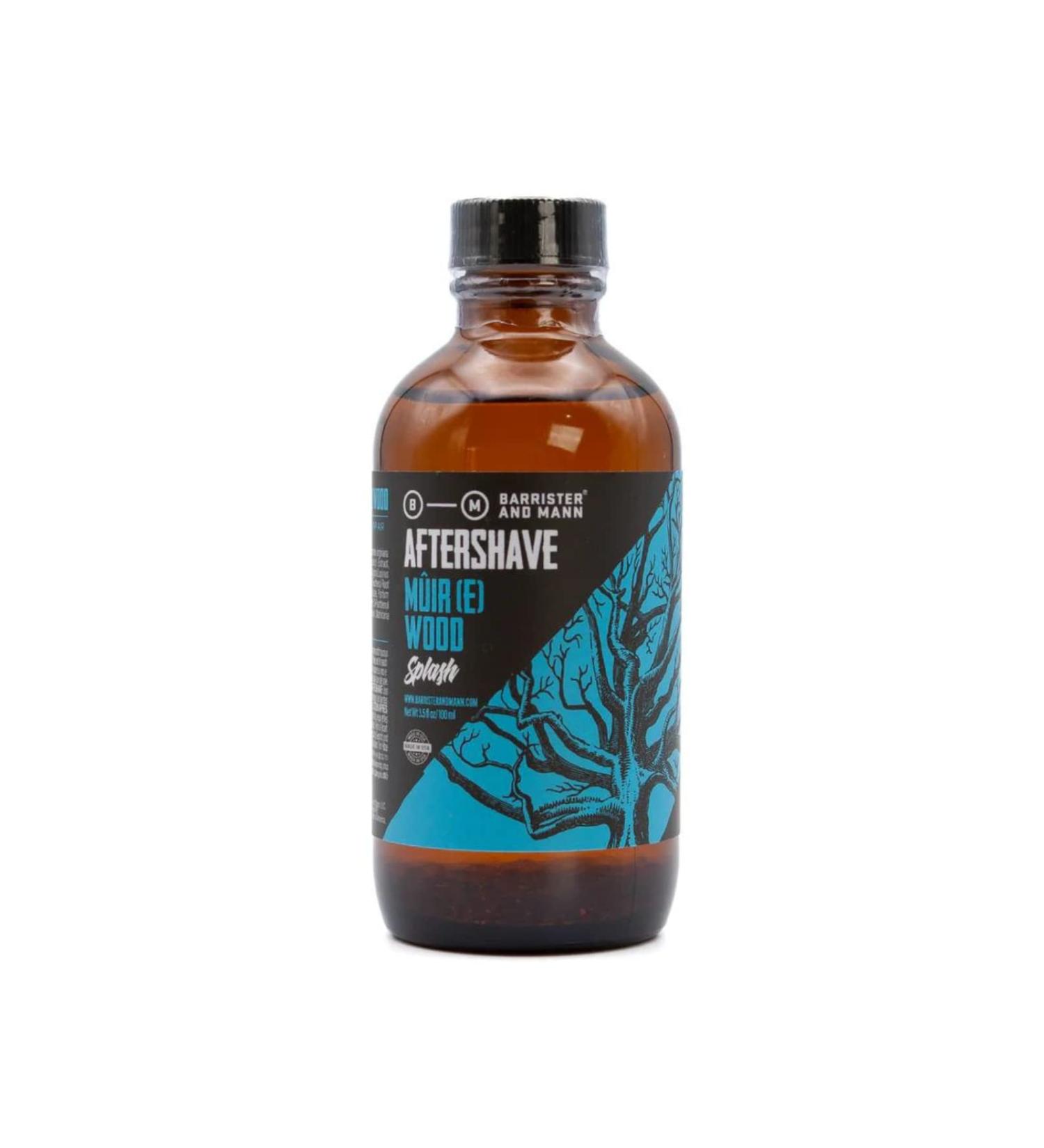 Barrister and Mann Aftershave Splash - Moisturizing and Nourishing for Beards Shave Balm Daily Moisturizer Soothes Face After Shaving Eliminates Razor Burn for A Silky Smooth Finish 3.5oz (Muire Wood)