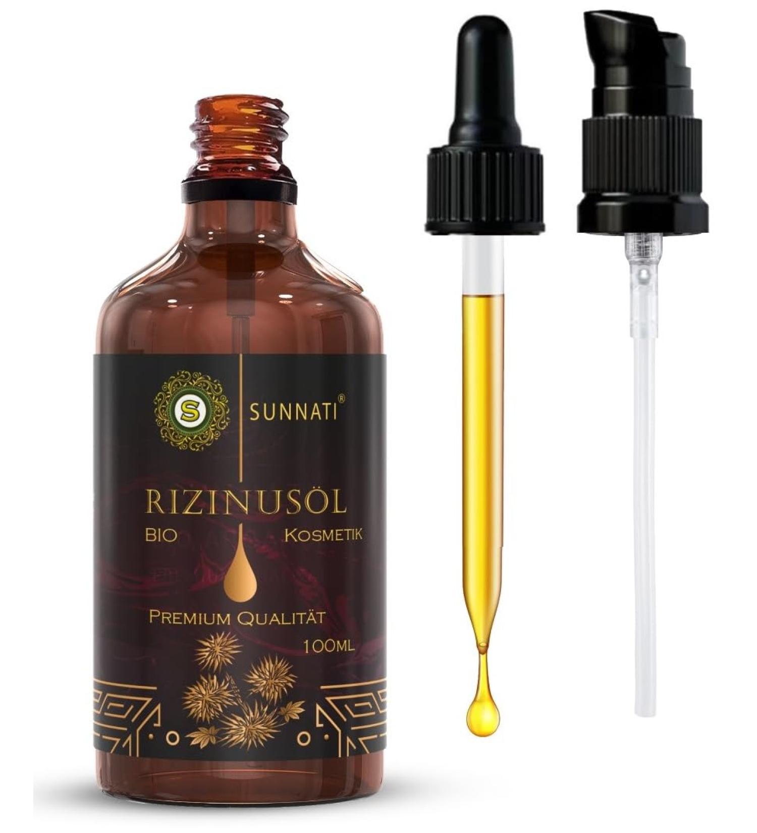 Sunnati Organic Castor Oil Cosmetics for Hair Eyebrows Eyelashes & Beard - Buy Online on GoSupps.com