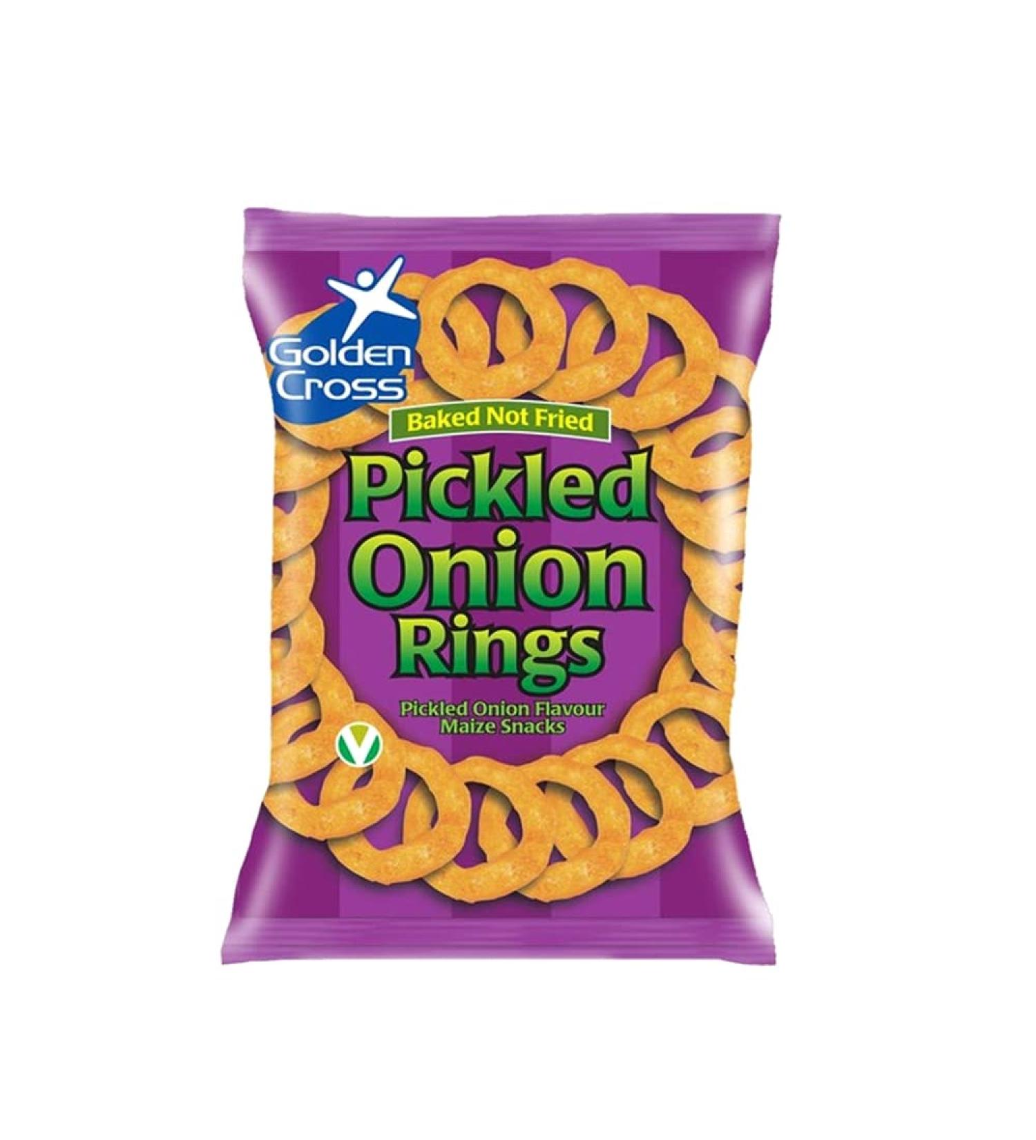 Chips Crisps Bags Collections - Deliciously light & Crispy Chips Bags (Pickled Onion Rings 150g 4 Packs)